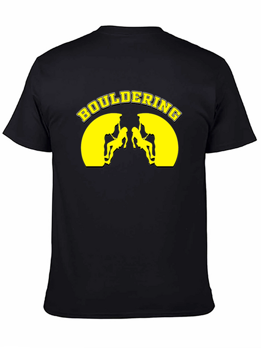 Bouldering Graphic T-Shirt - Black Cotton Tee