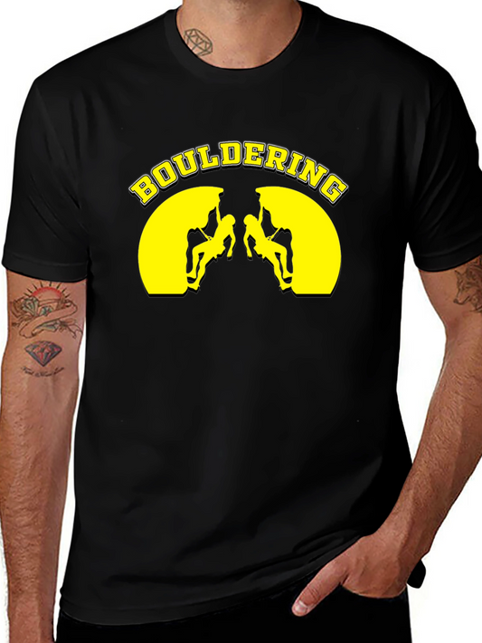 Bouldering Graphic T-Shirt - Black Cotton Tee