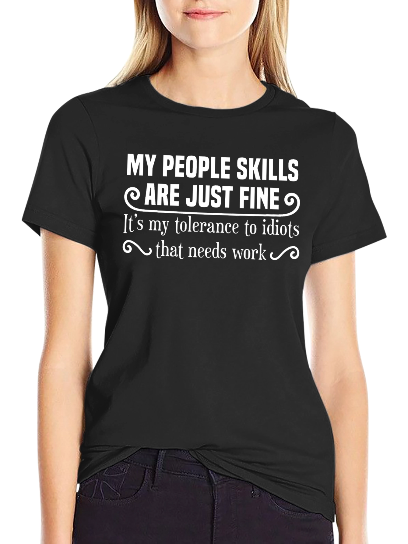 Funny People Skills T-Shirt - Tolerance to Idiots
