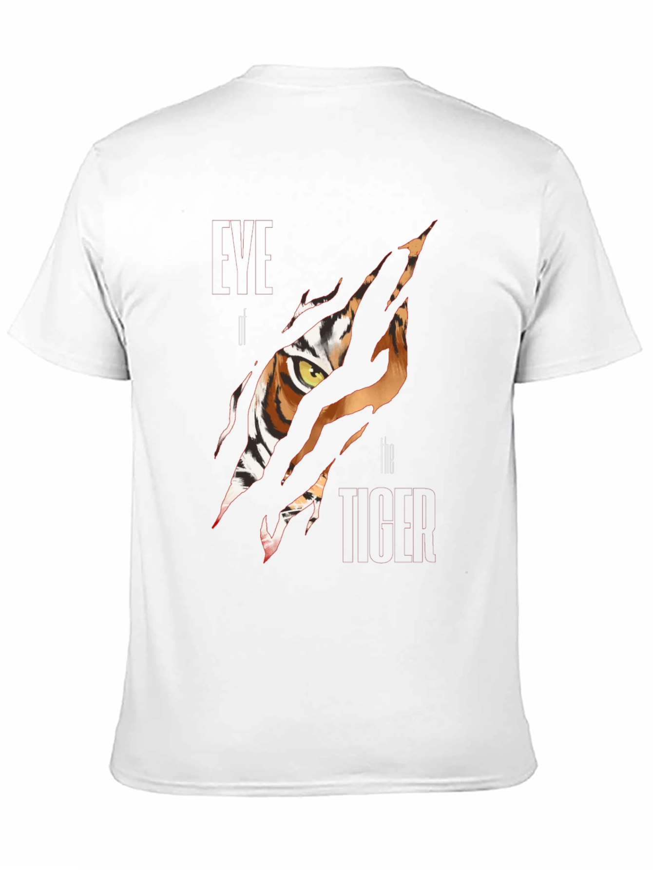 Tiger Eye Graphic Print Mens Black T-Shirt