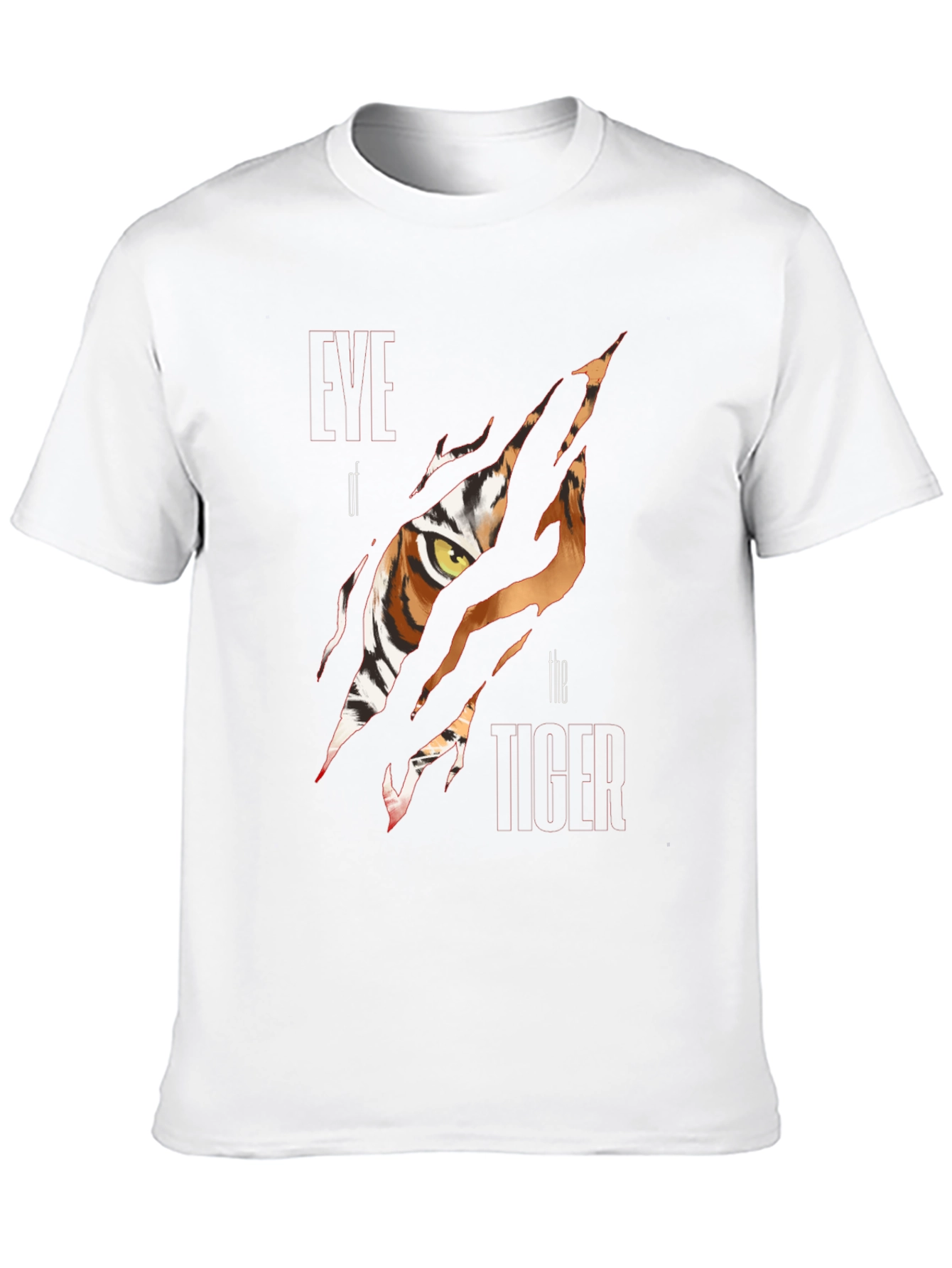 Tiger Eye Graphic Print Mens Black T-Shirt