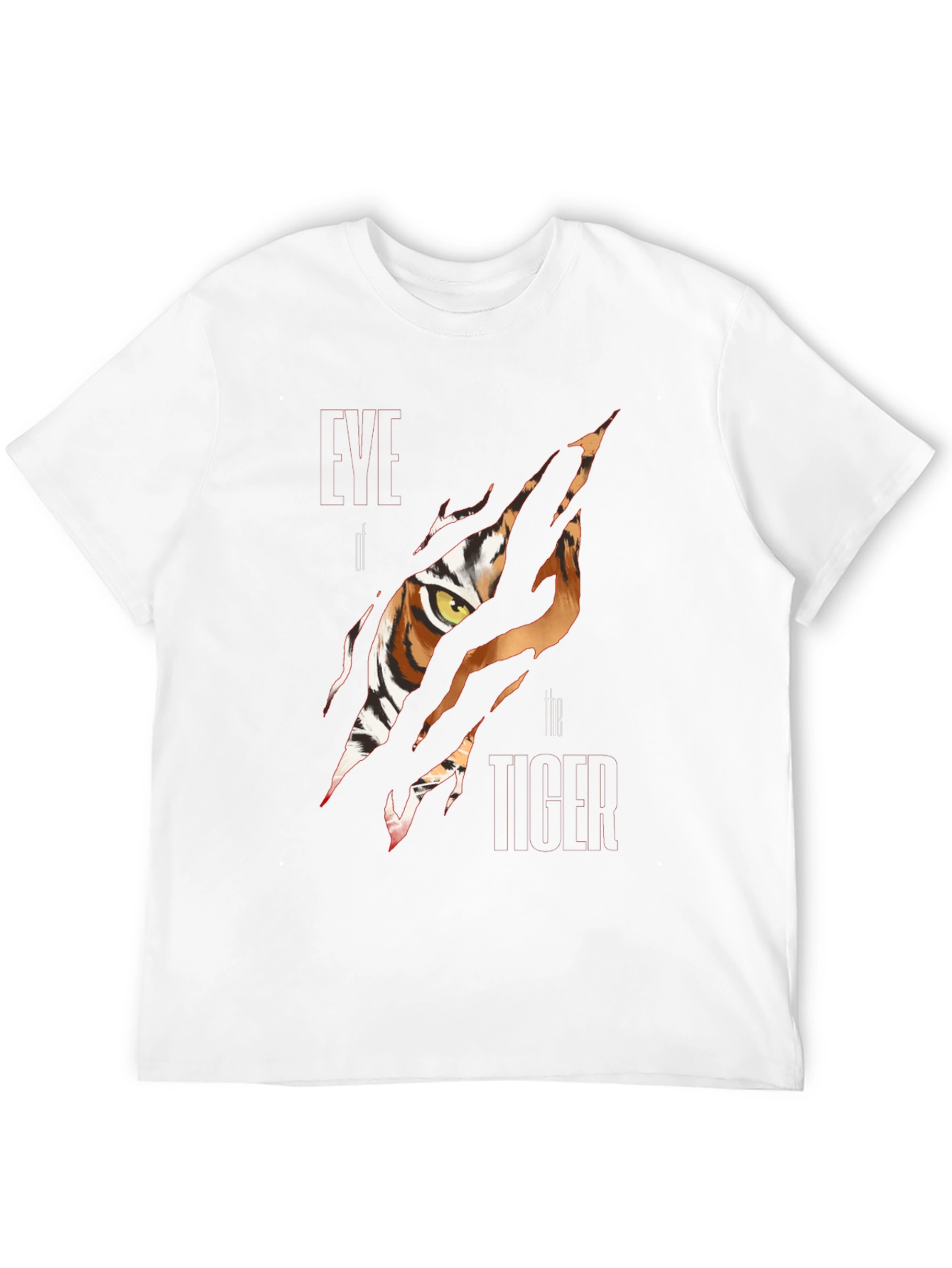 Tiger Eye Graphic Print Mens Black T-Shirt