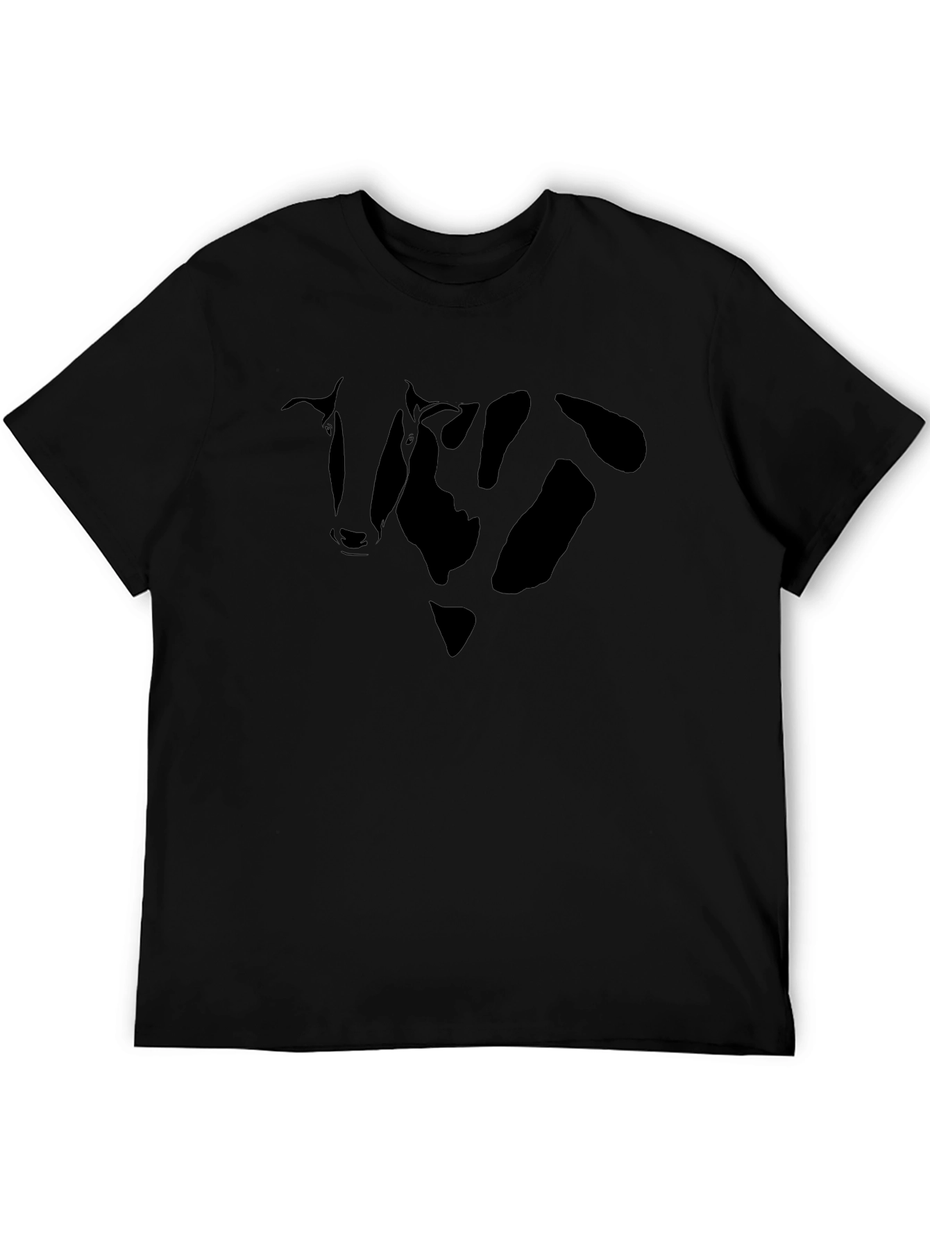 Cow Graphic T-Shirt - Black Casual Wear