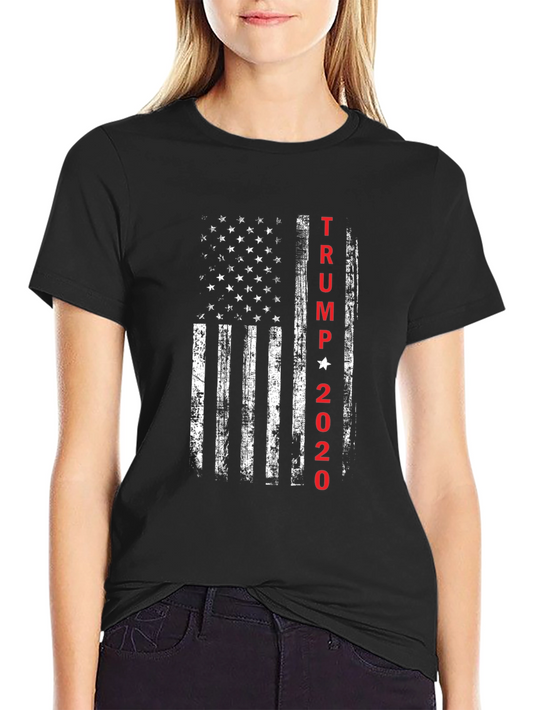 Trump 2020 American Flag Graphic T-Shirt