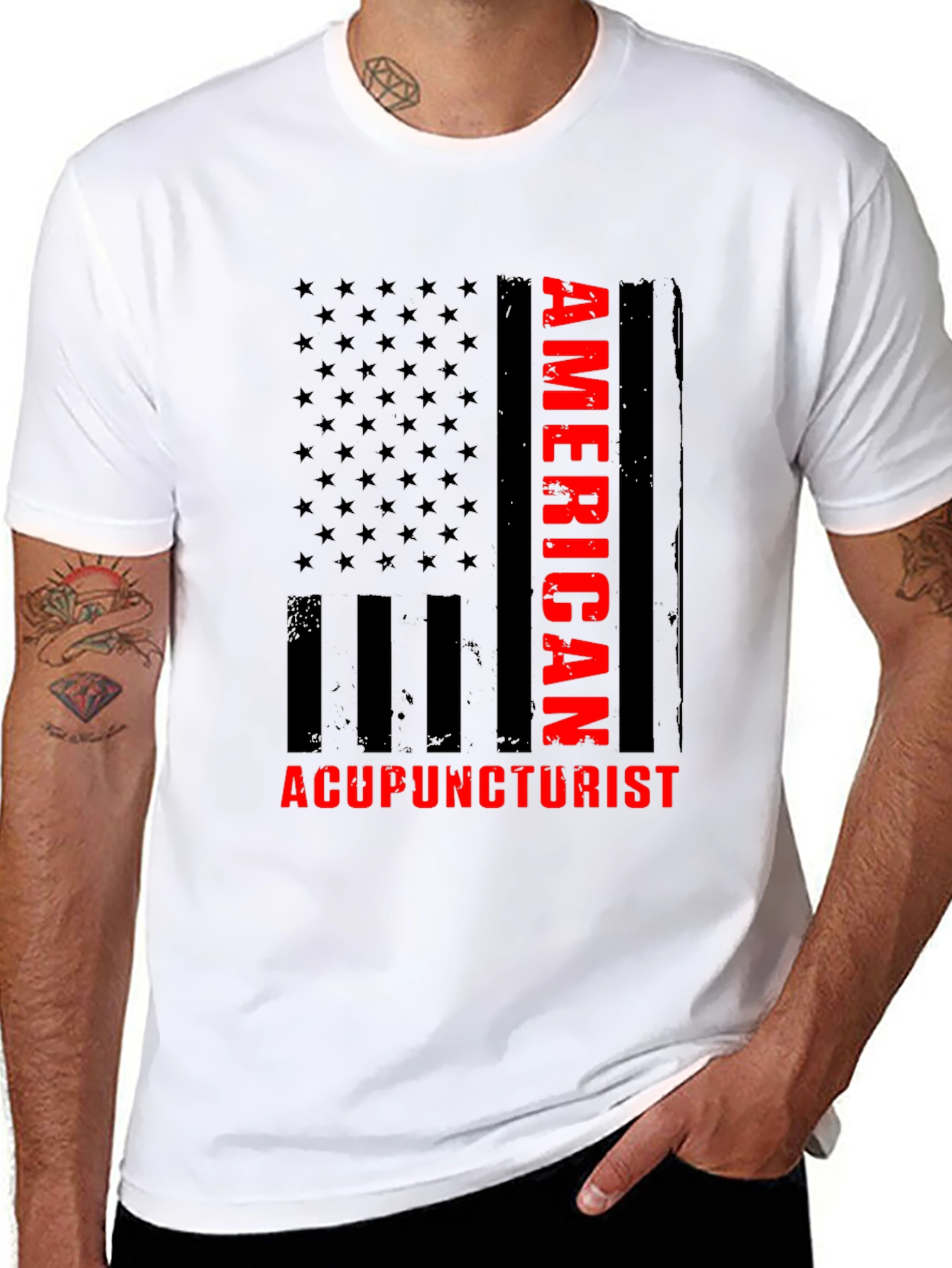 American Acupuncturist T-Shirt - Patriotic Design