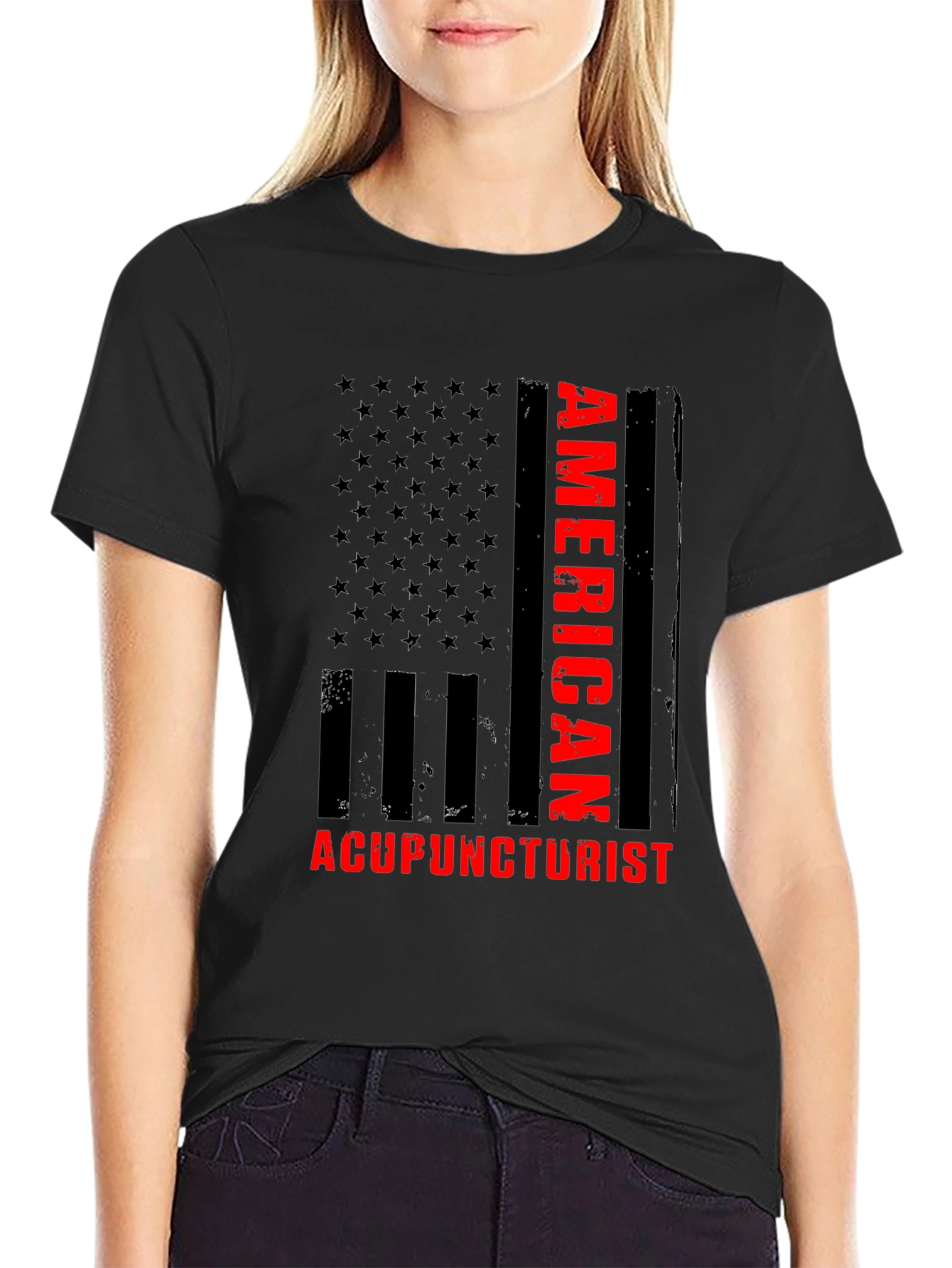 American Acupuncturist T-Shirt - Patriotic Design