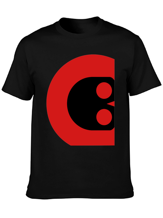 Bold Graphic Tee - Abstract Red and Black Design