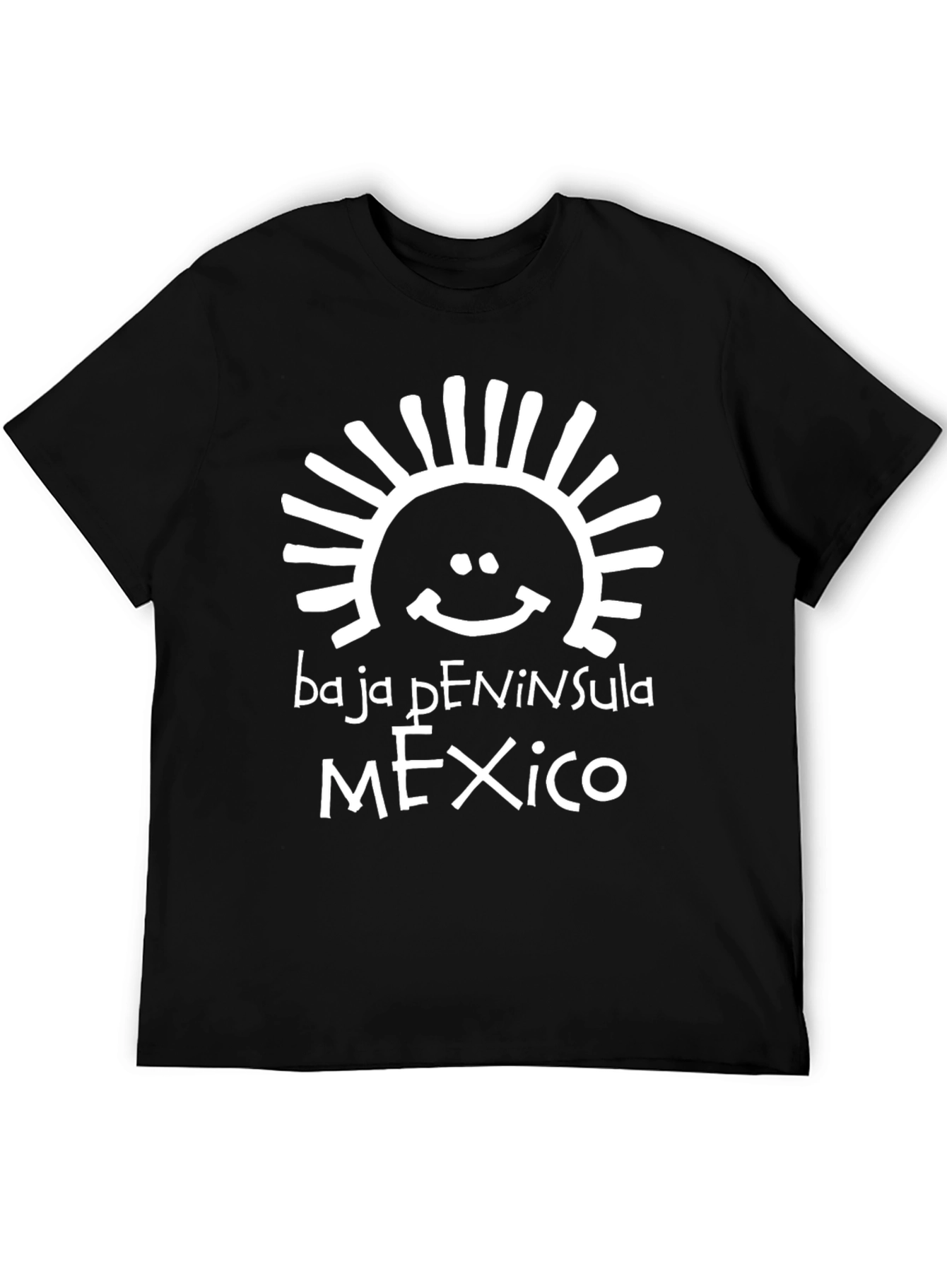 Baja Peninsula Mexico Graphic T-Shirt - Black