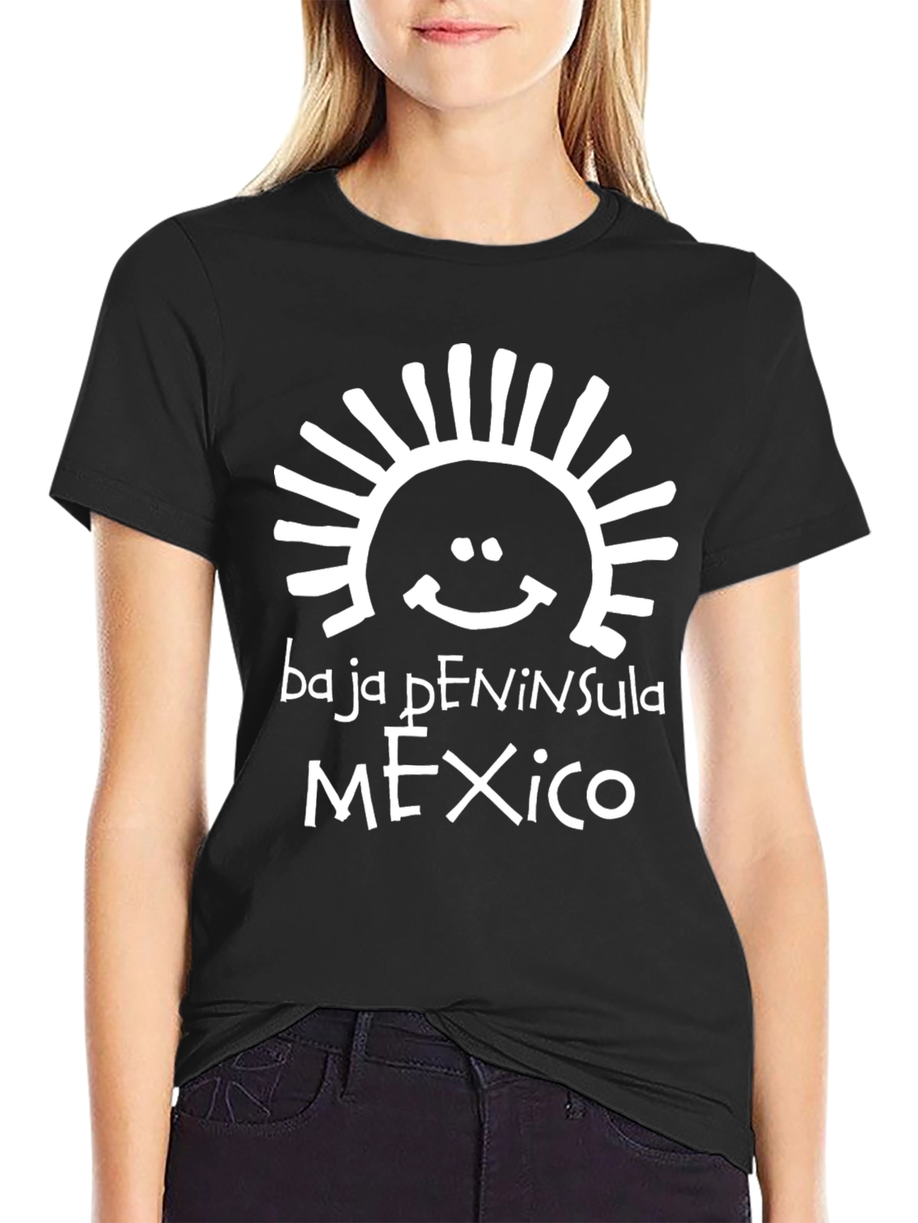 Baja Peninsula Mexico Graphic T-Shirt - Black