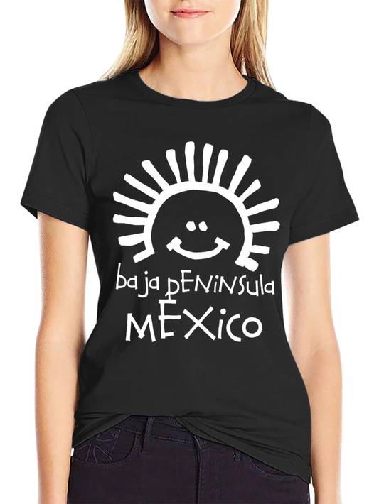 Baja Peninsula Mexico Graphic T-Shirt - Black
