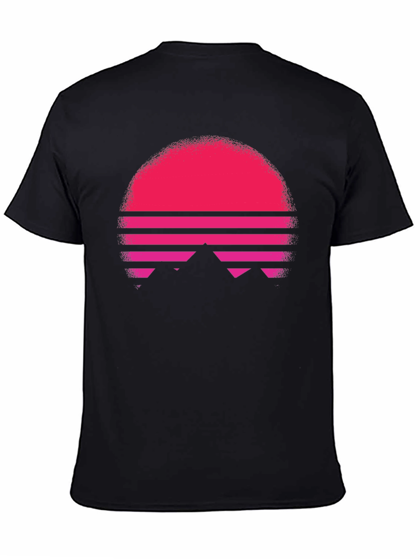 Retro Sunset Graphic Tee - Black