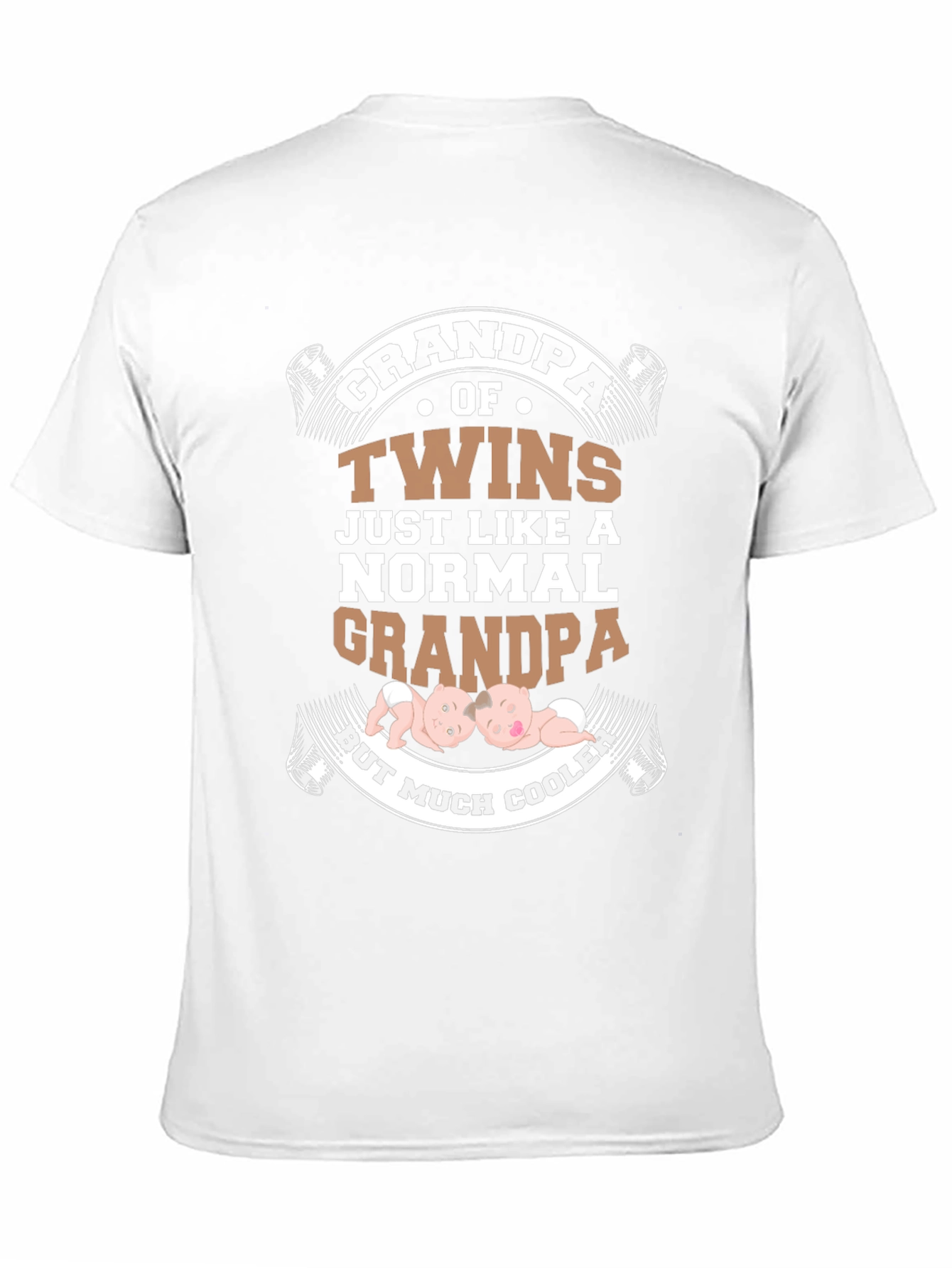 Grandpa of Twins T-Shirt - Cooler Than Normal
