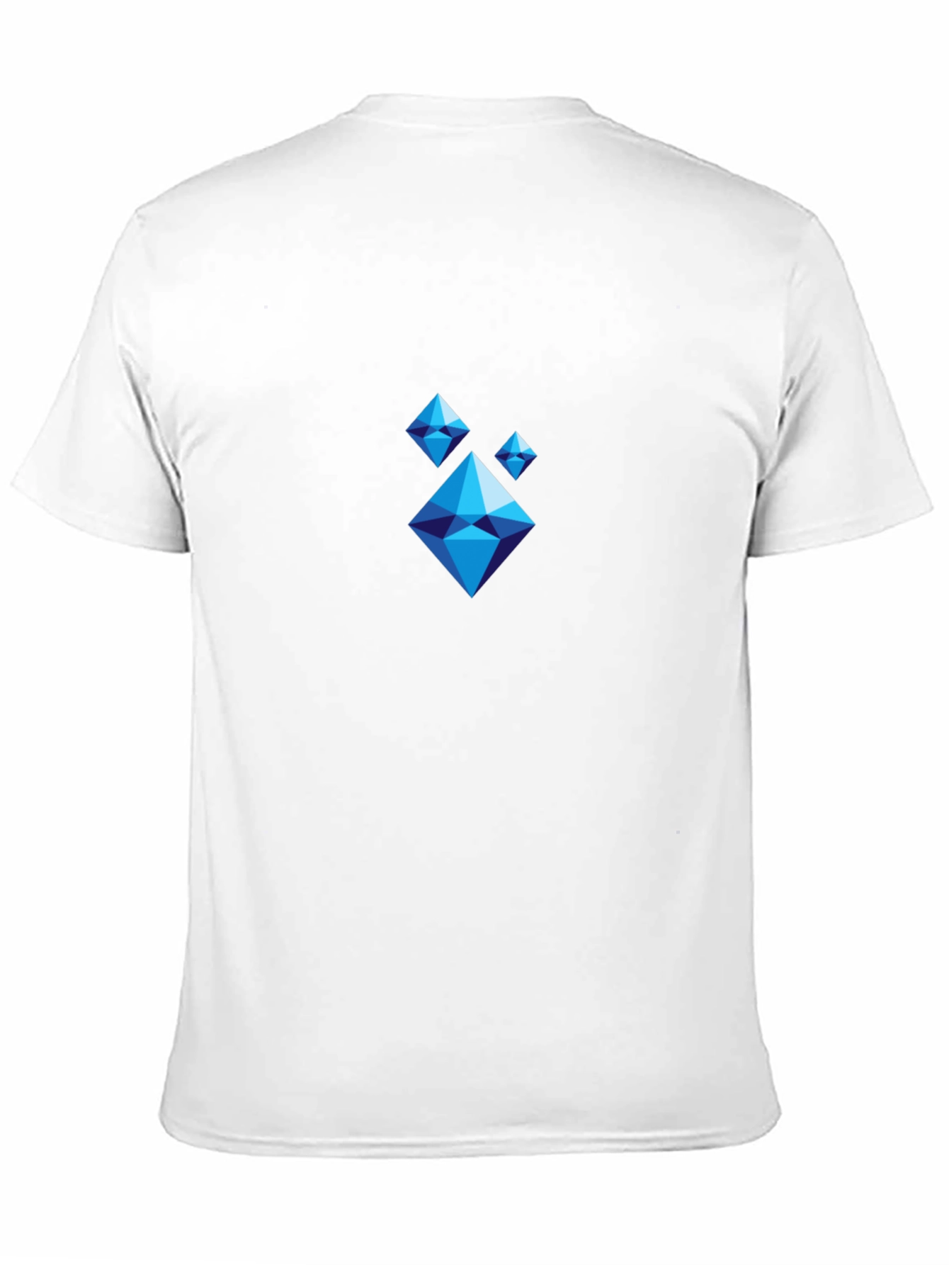 Geometric Diamond Pattern Black T-Shirt
