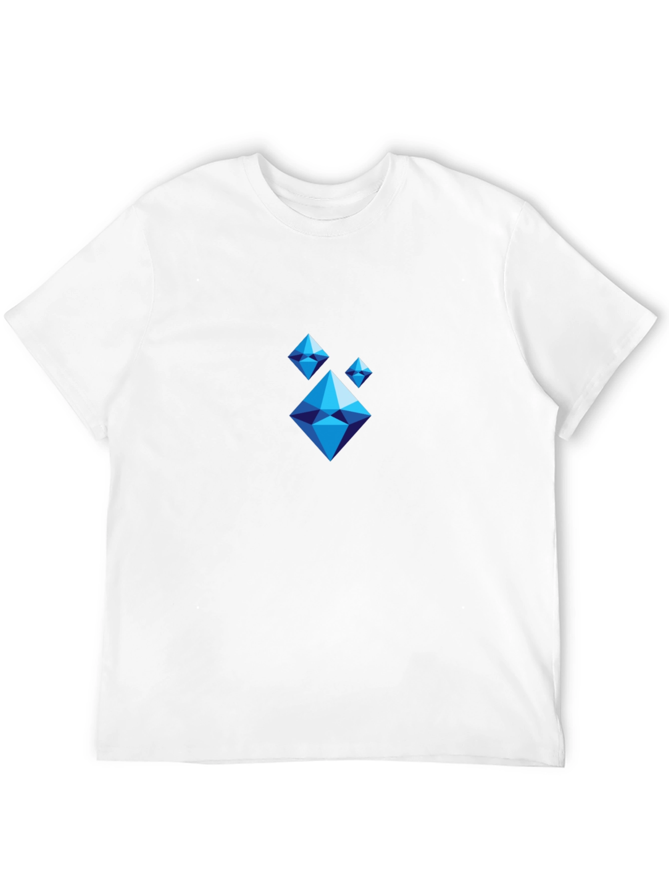 Geometric Diamond Pattern Black T-Shirt