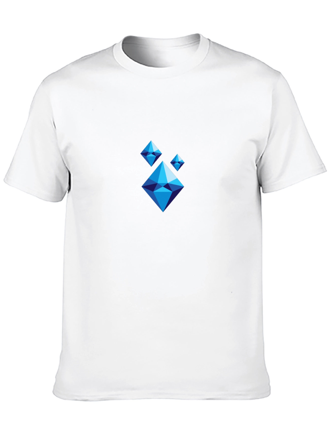 Geometric Diamond Pattern Black T-Shirt
