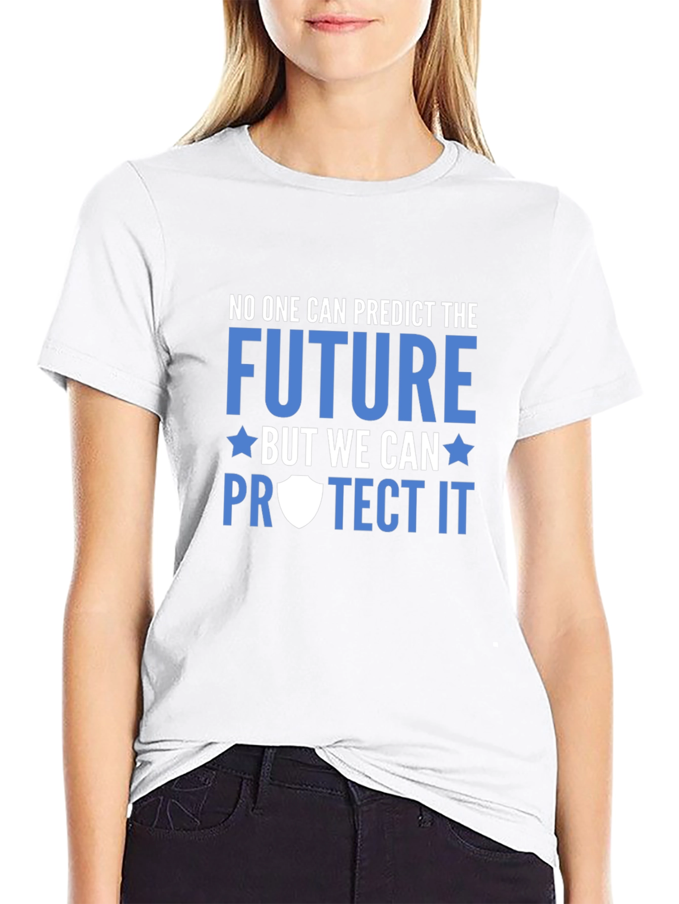Predict The Future Protect It Black Tee