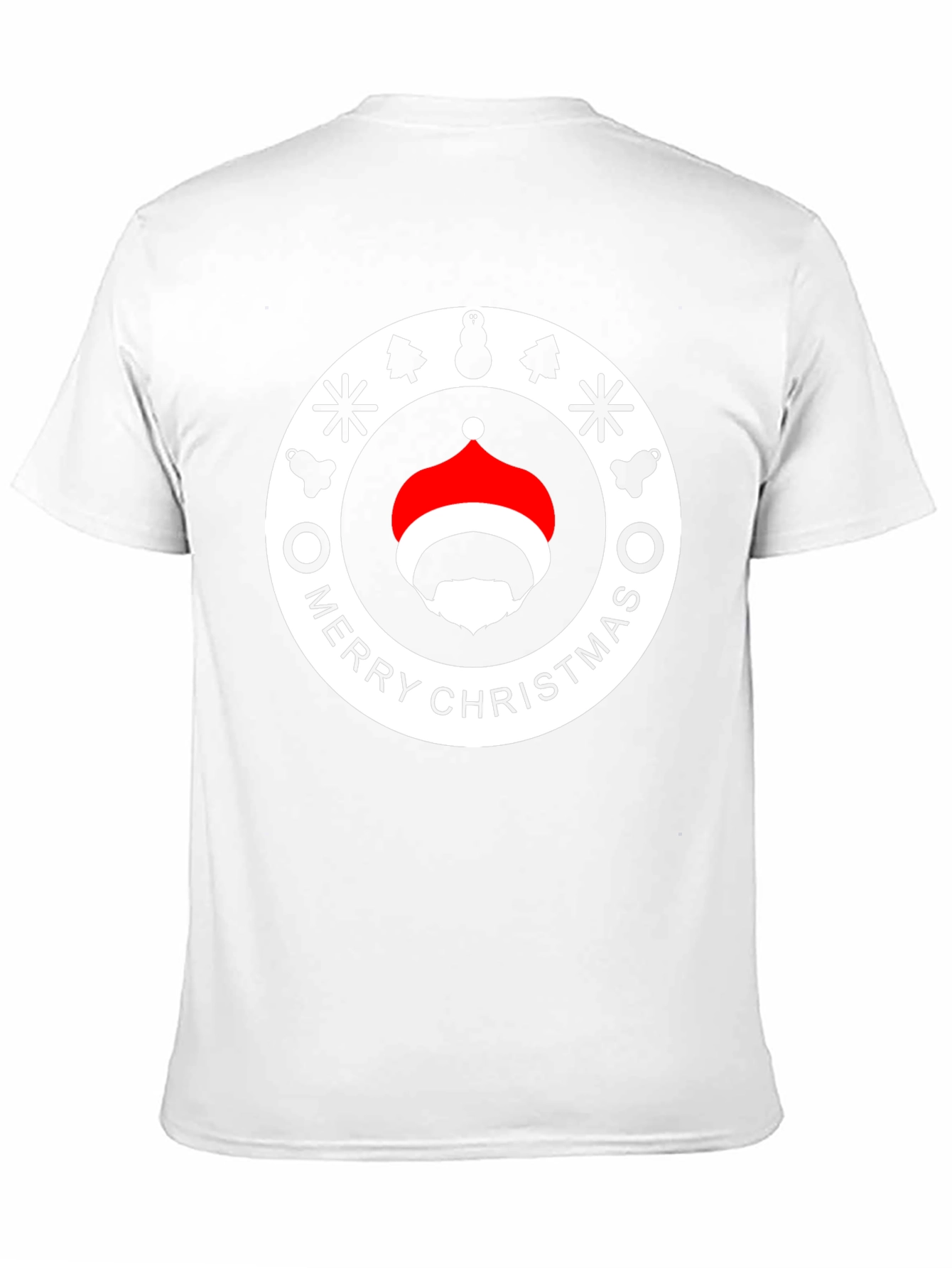 Festive Santa Beard Graphic Tee - Merry Christmas