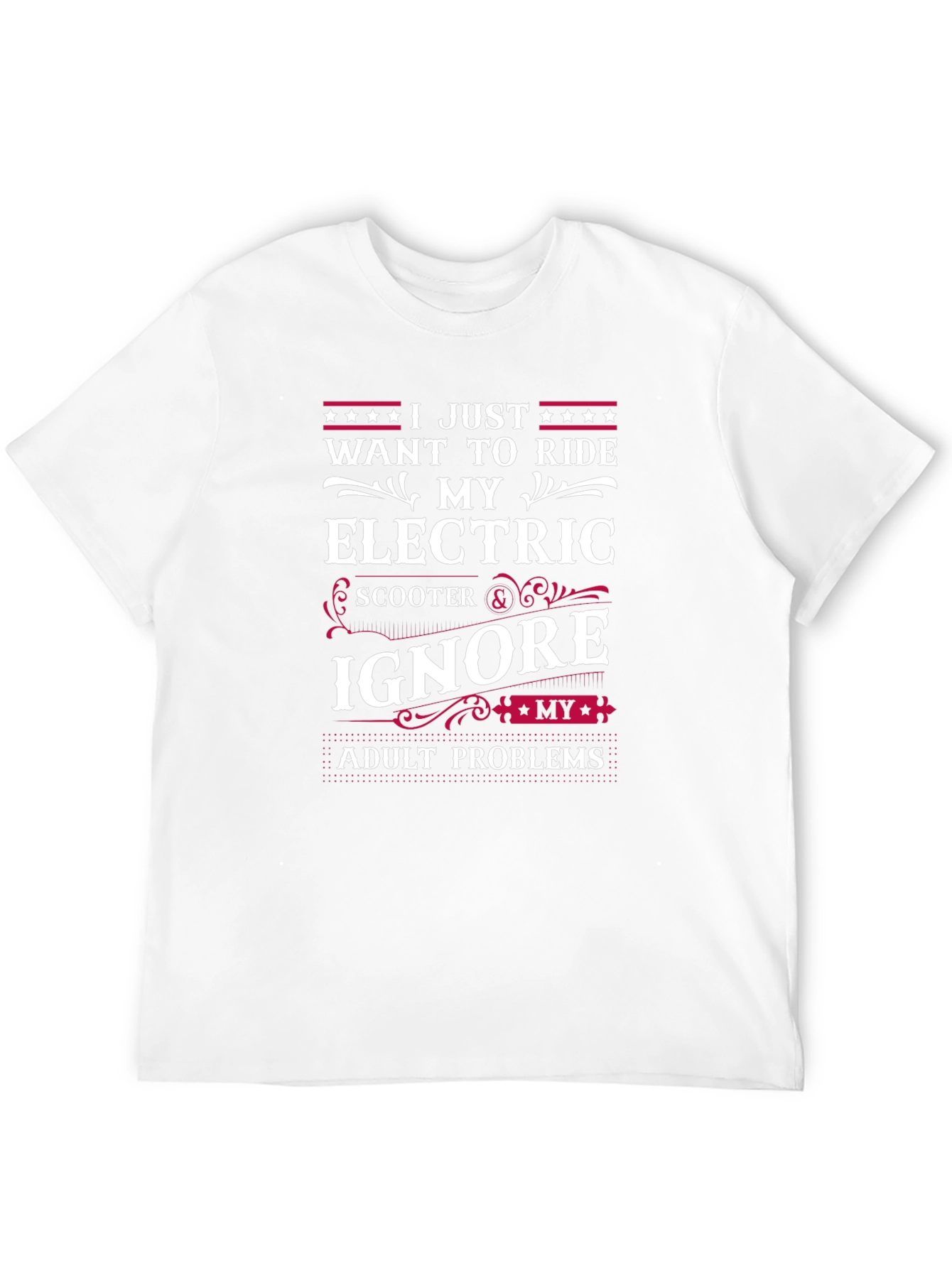 Electric Scooter Rider T-Shirt - Ignore Adult Problems