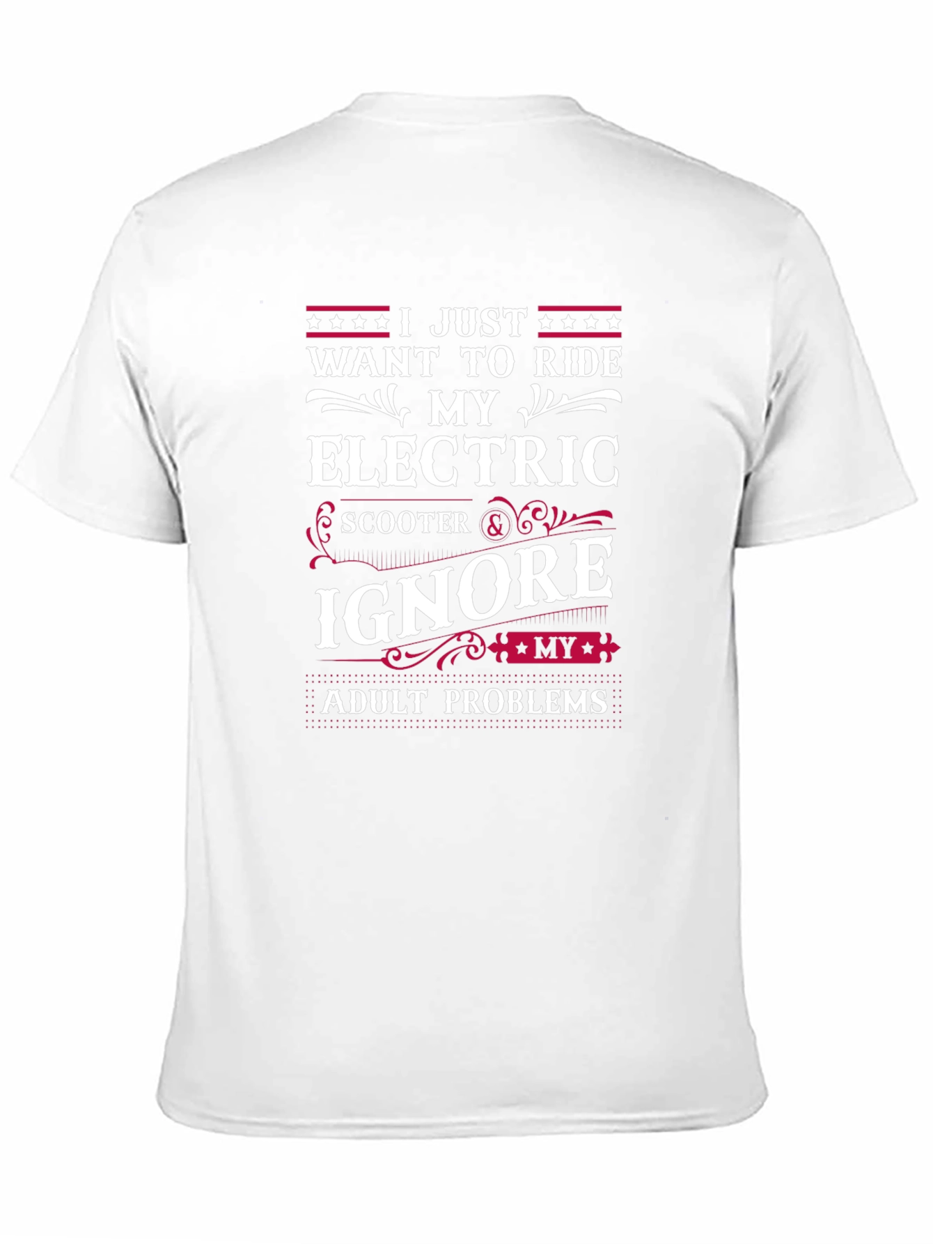 Electric Scooter Rider T-Shirt - Ignore Adult Problems