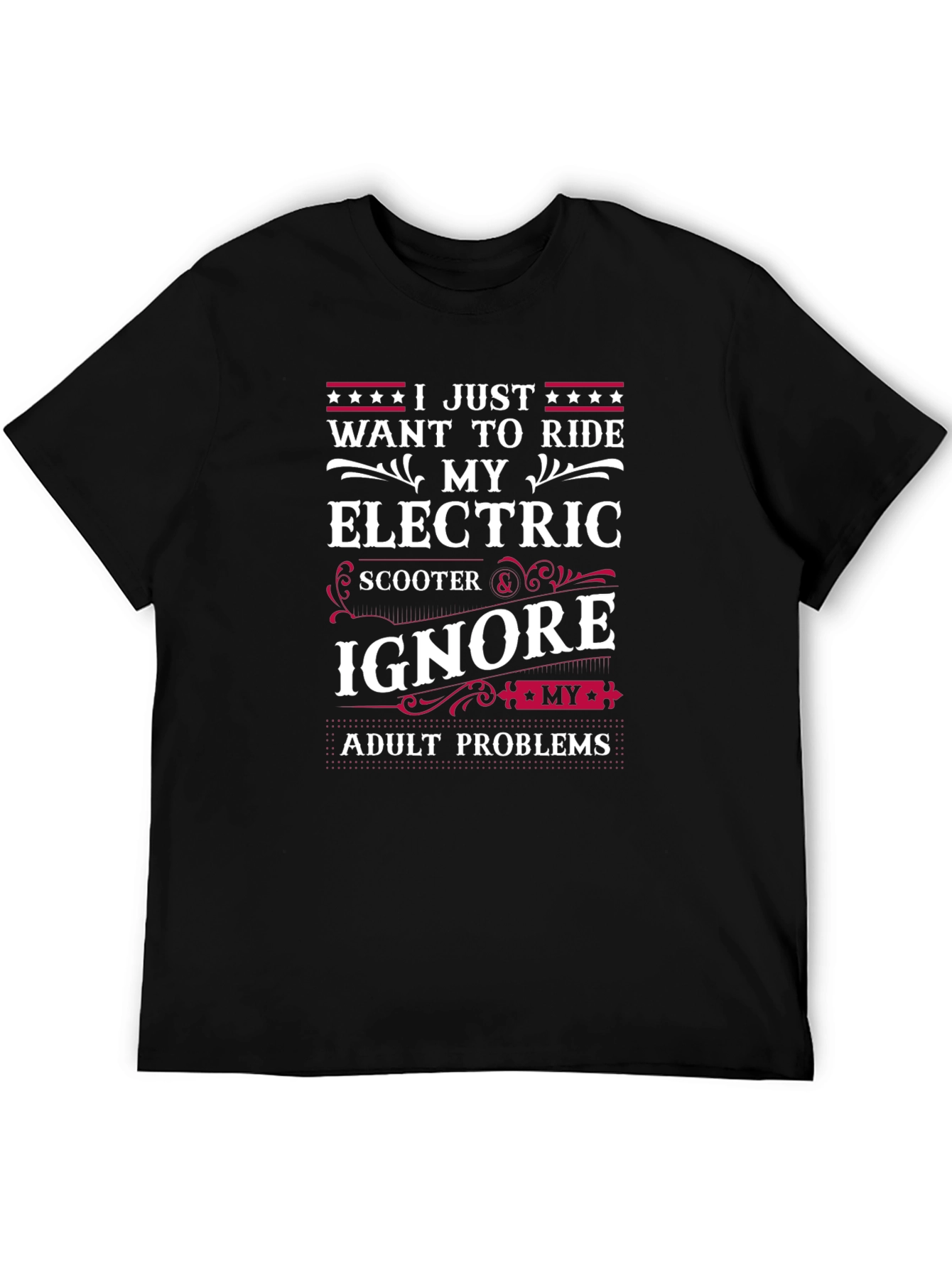 Electric Scooter Rider T-Shirt - Ignore Adult Problems
