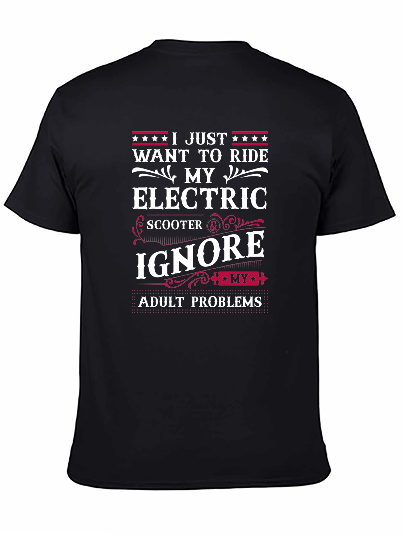 Electric Scooter Rider T-Shirt - Ignore Adult Problems