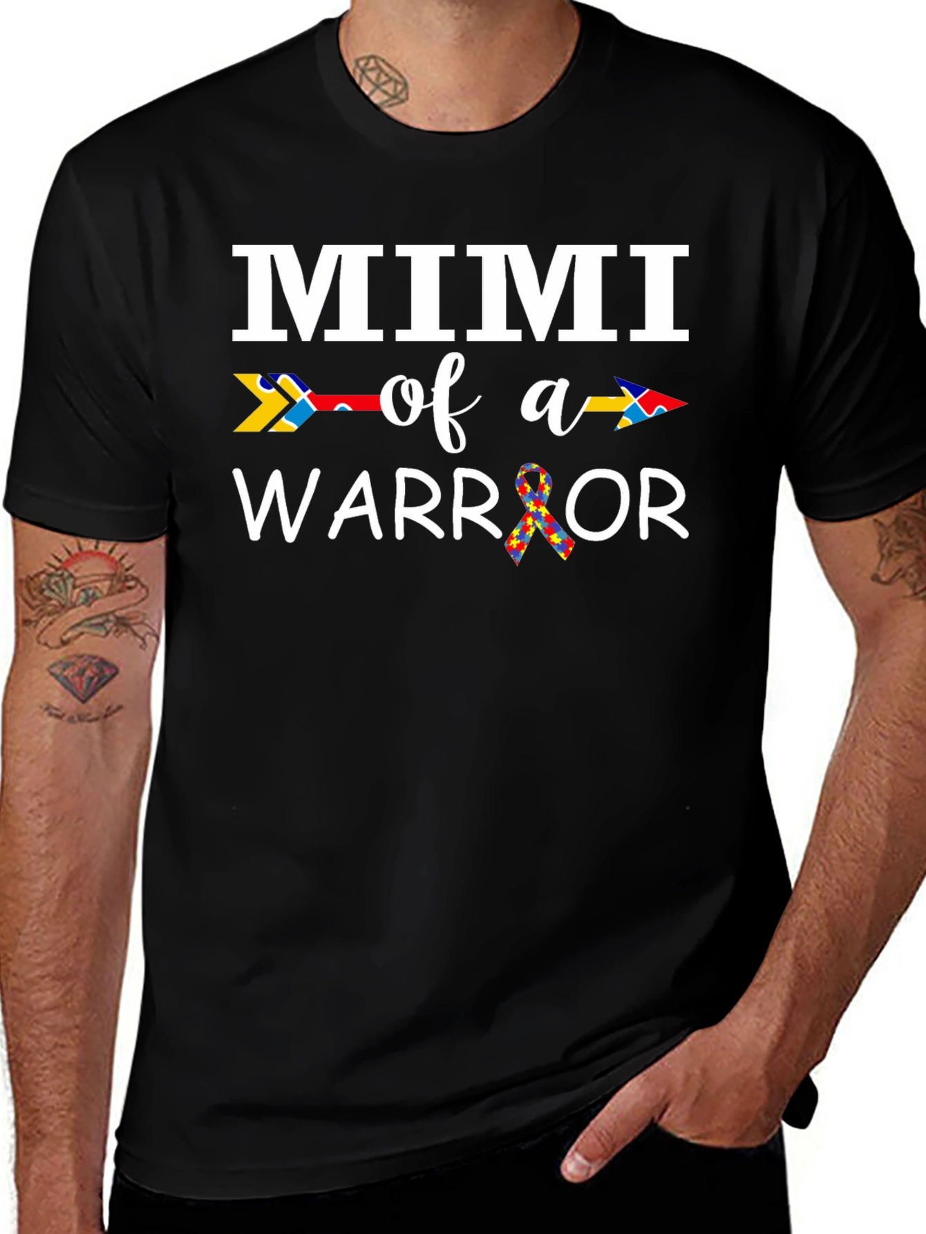 Mimi of a Warrior Autism Awareness T-Shirt