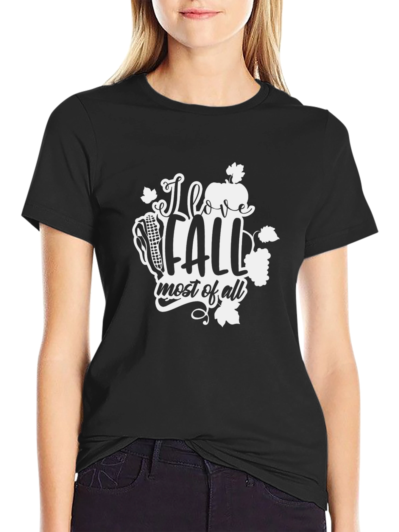 I Love Fall T-Shirt - Autumn Graphic Tee