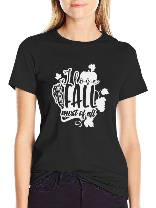 I Love Fall T-Shirt - Autumn Graphic Tee