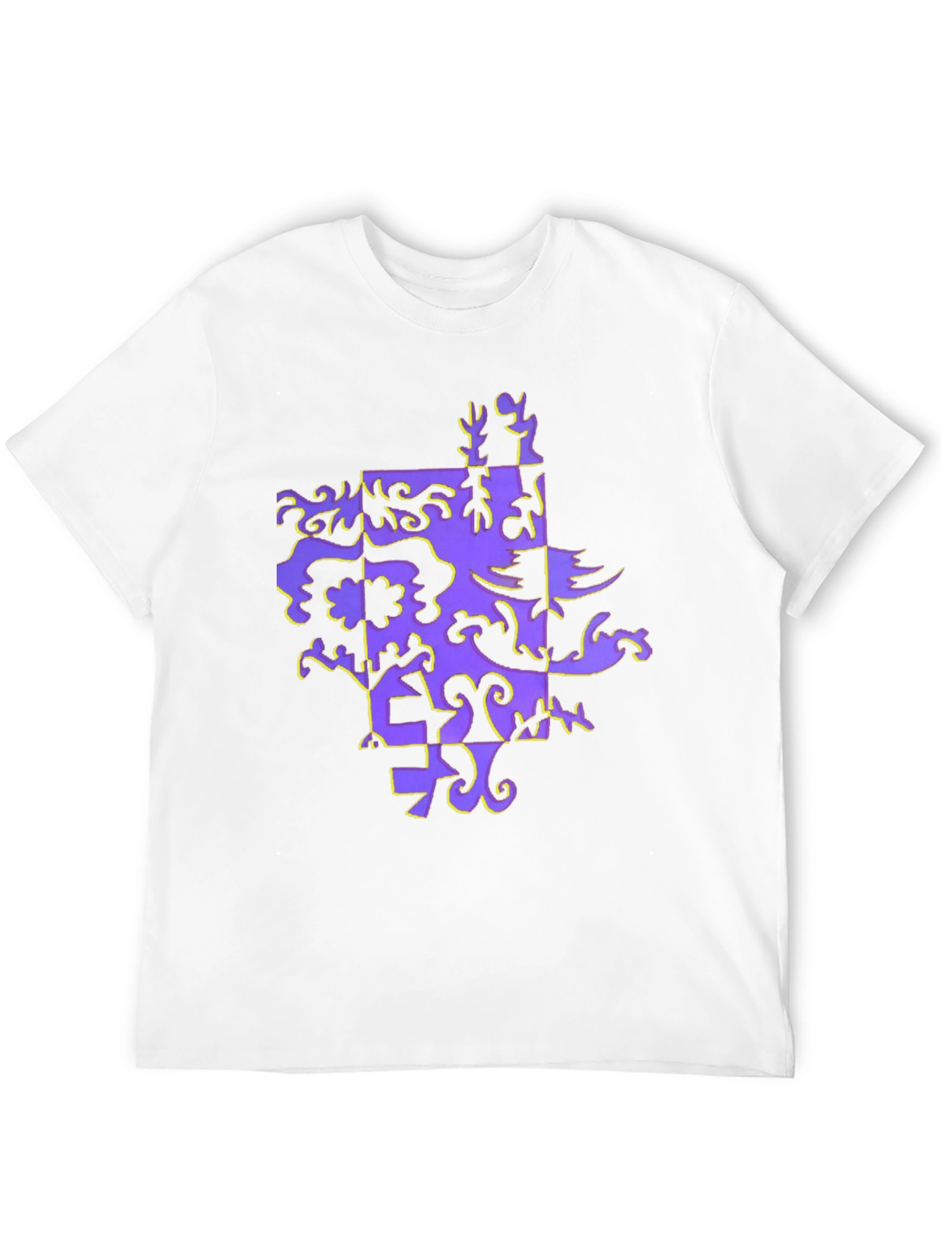 Abstract Pattern Black T-Shirt