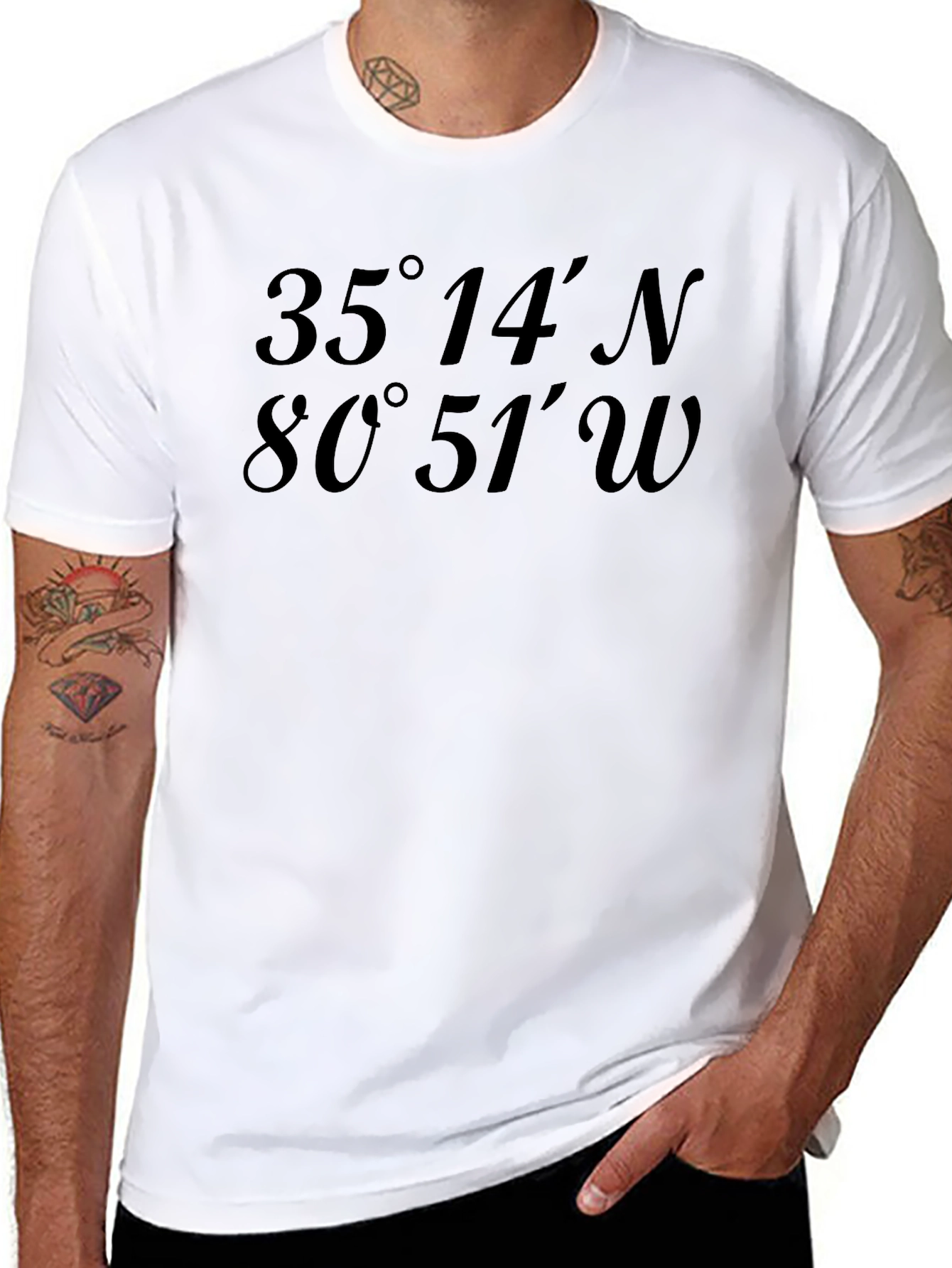 Latitude Longitude Coordinates Graphic T-Shirt