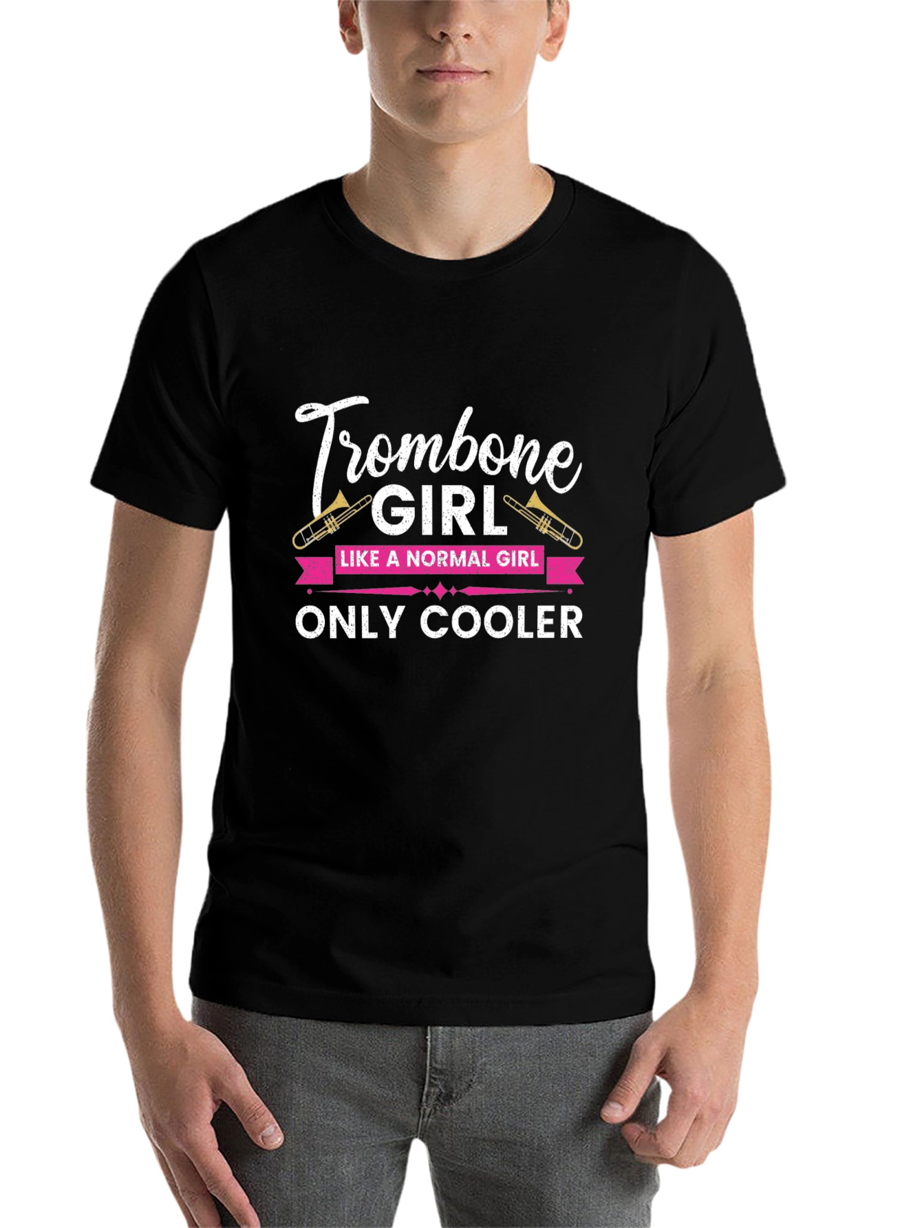 Trombone Girl T-Shirt - Music Lover Gift