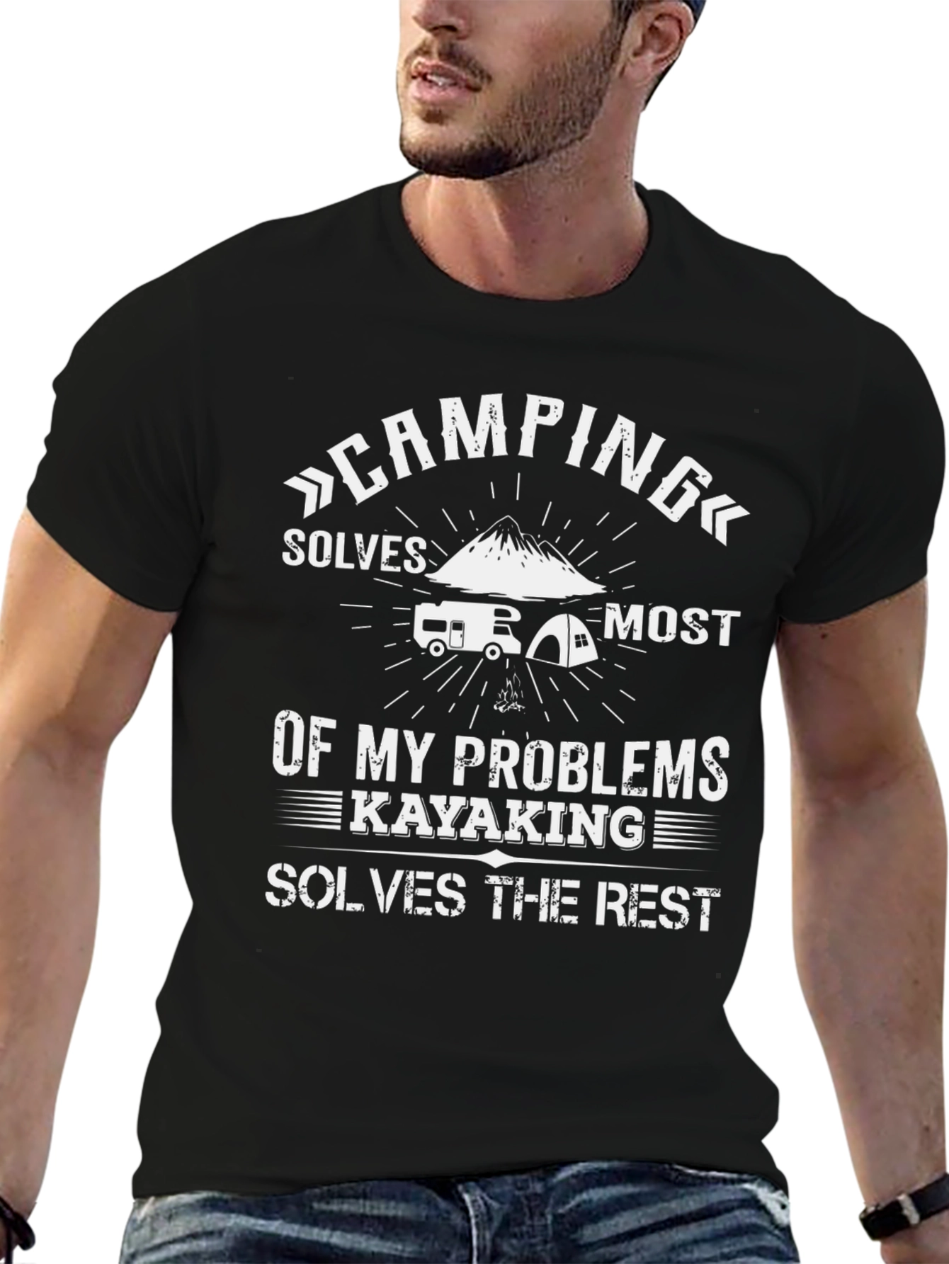 Camping & Kayaking Problem Solver Graphic Tee