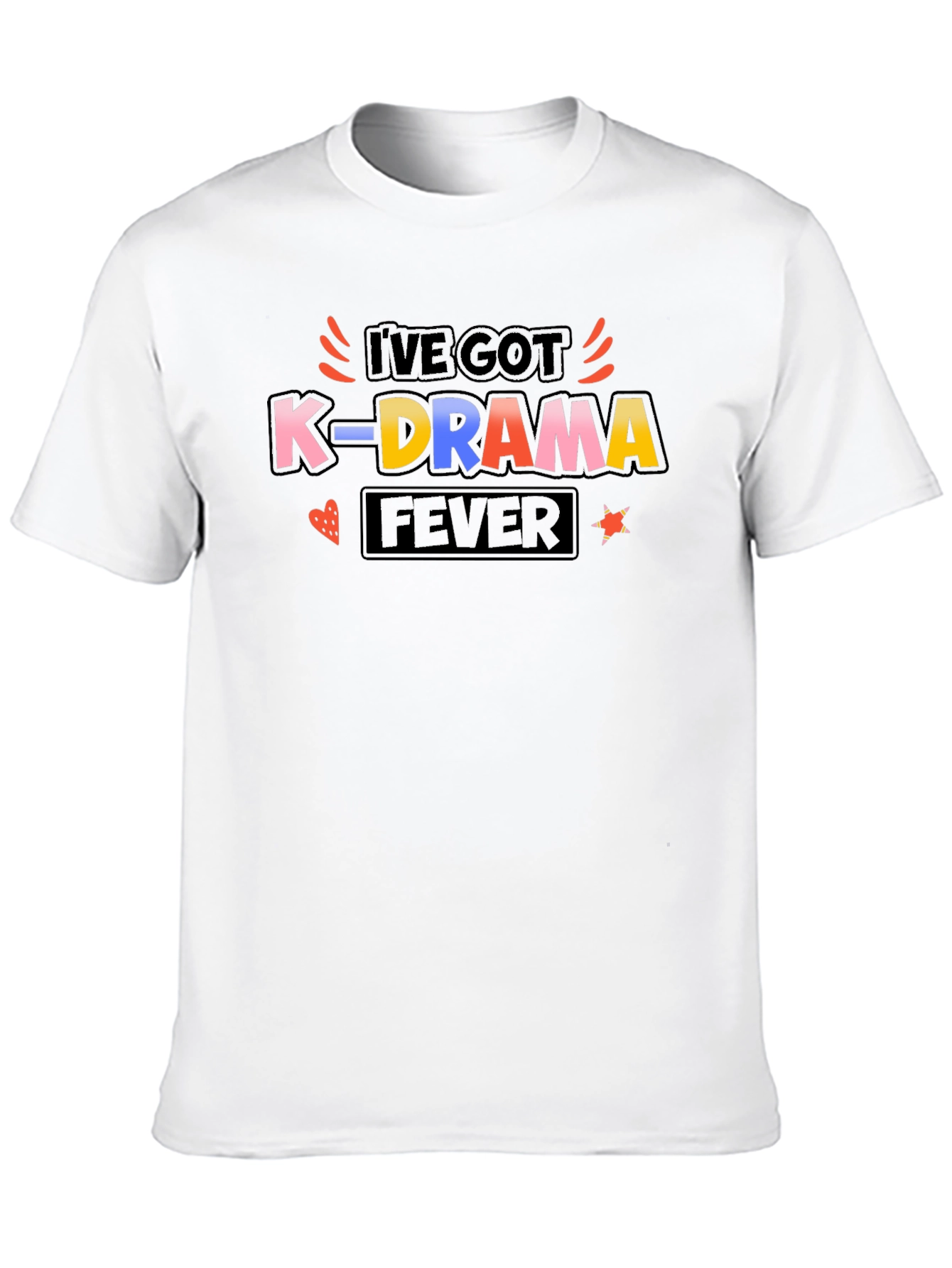 K-Drama Fever Graphic T-Shirt - Black
