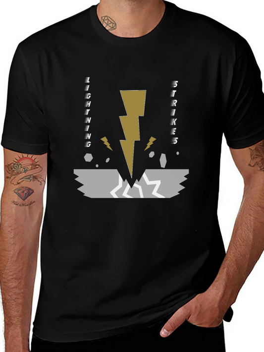 Lightning Strikes Graphic Tee - Black