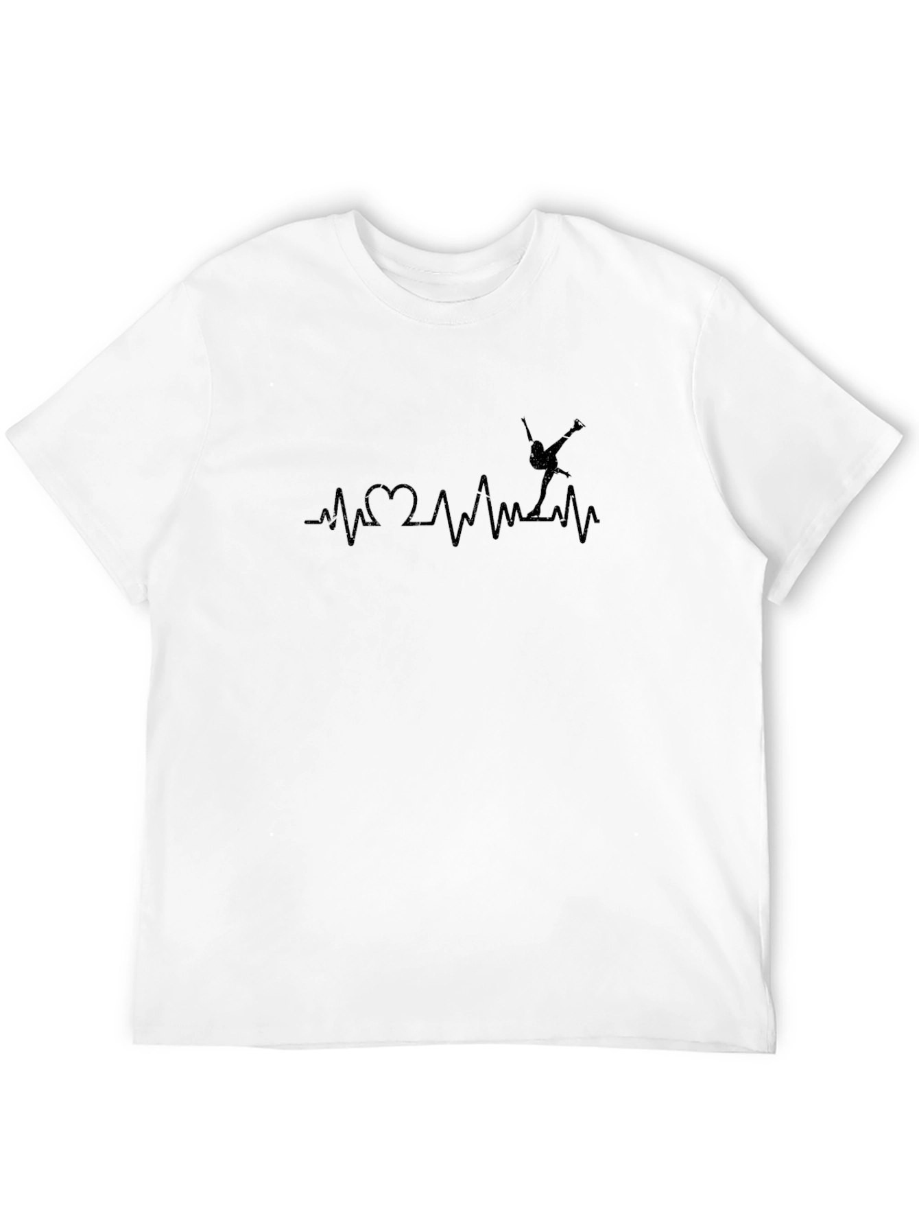 Heartbeat Skater Graphic T-Shirt - Black