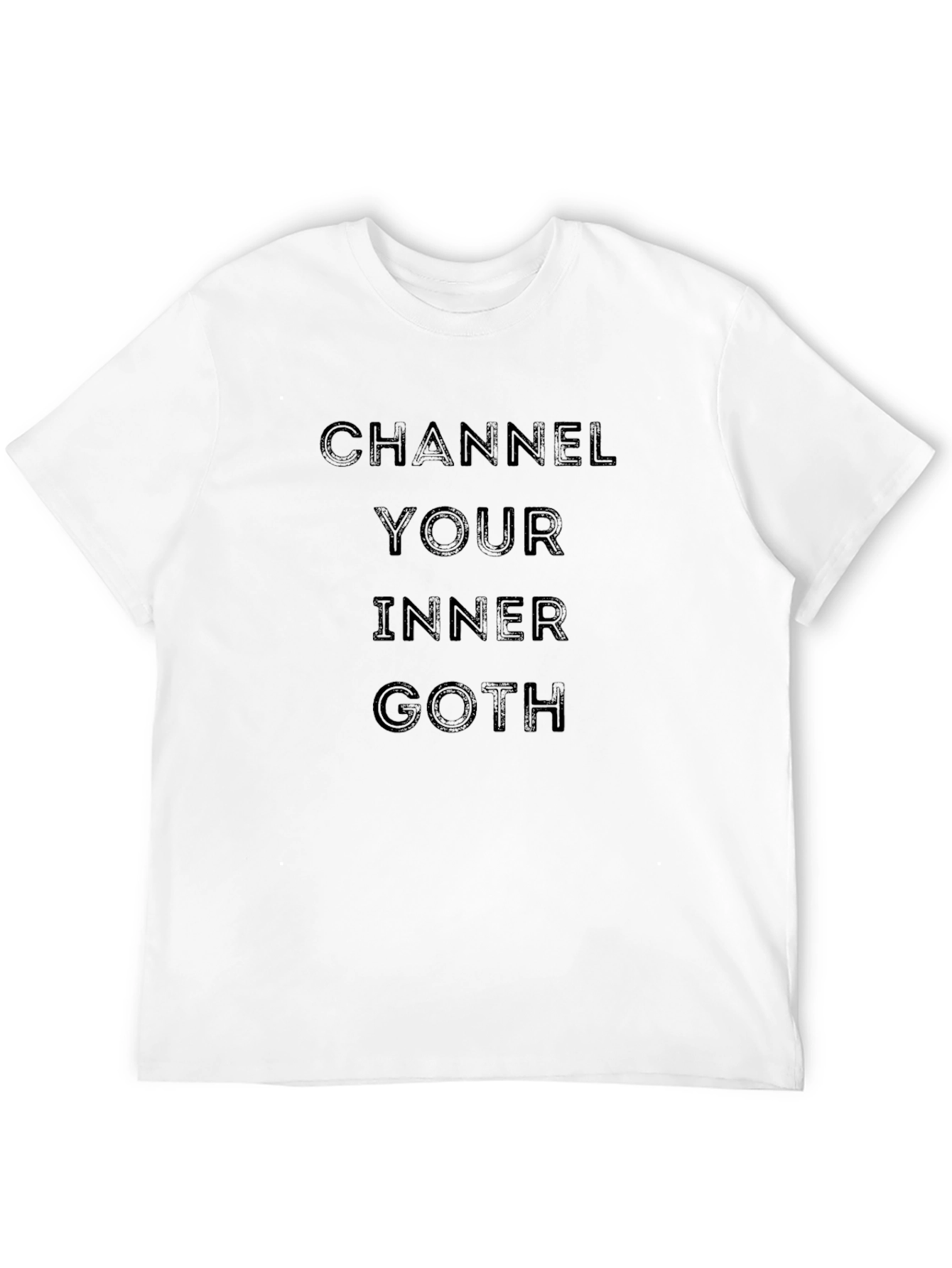 Channel Your Inner Goth T-Shirt - Black Cotton Tee