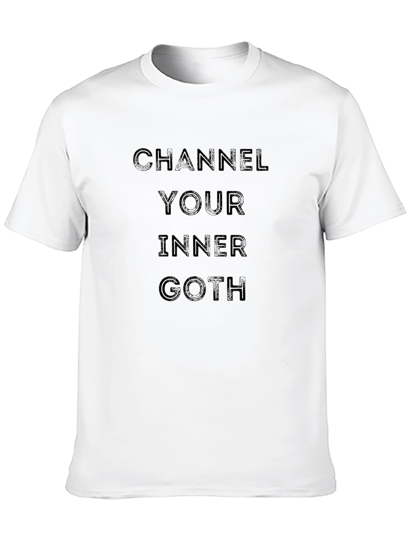 Channel Your Inner Goth T-Shirt - Black Cotton Tee