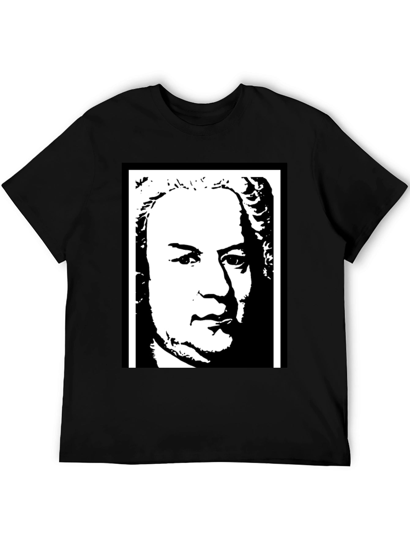 Bach Graphic Tee - Classic Composer Portrait T-Shirt