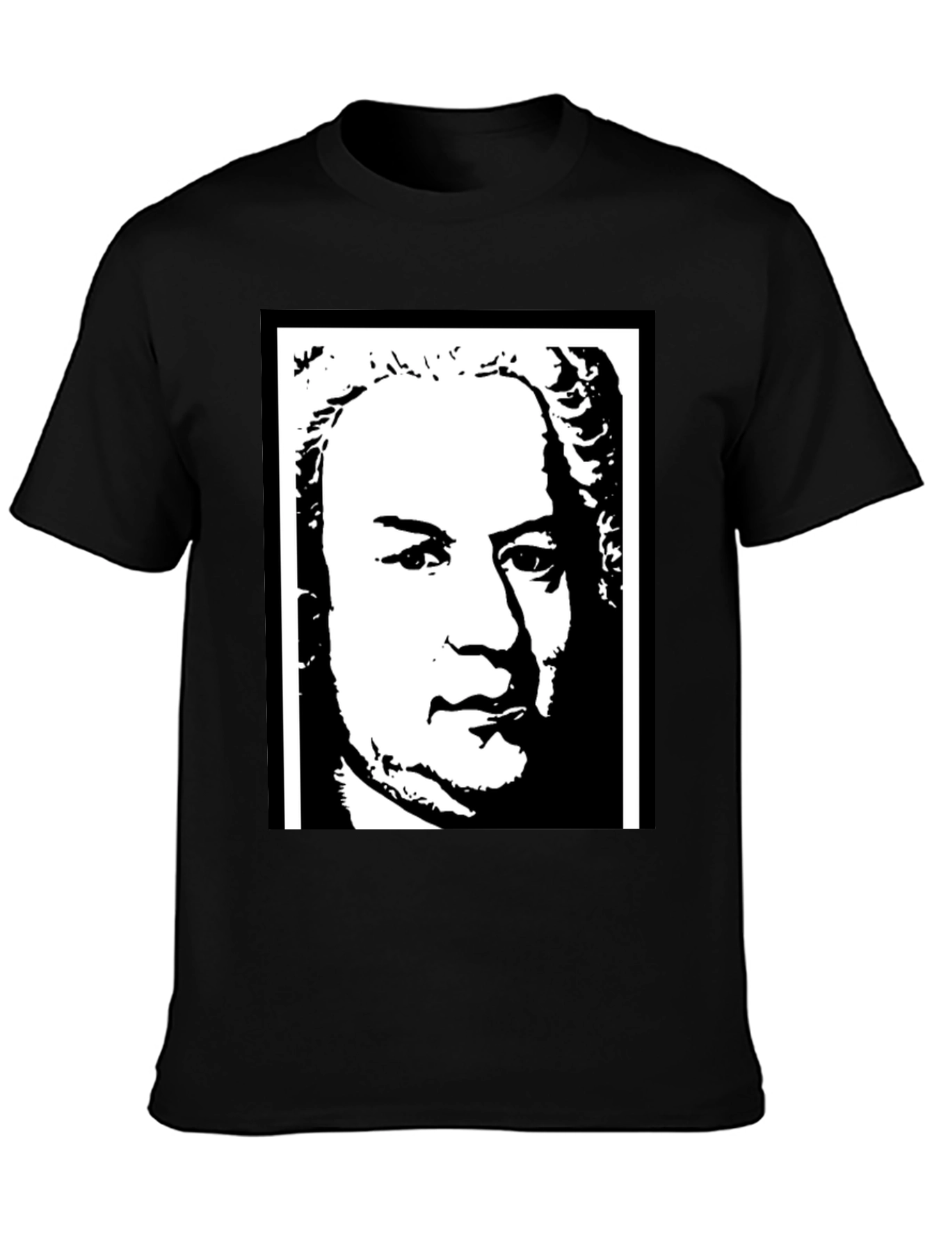 Bach Graphic Tee - Classic Composer Portrait T-Shirt