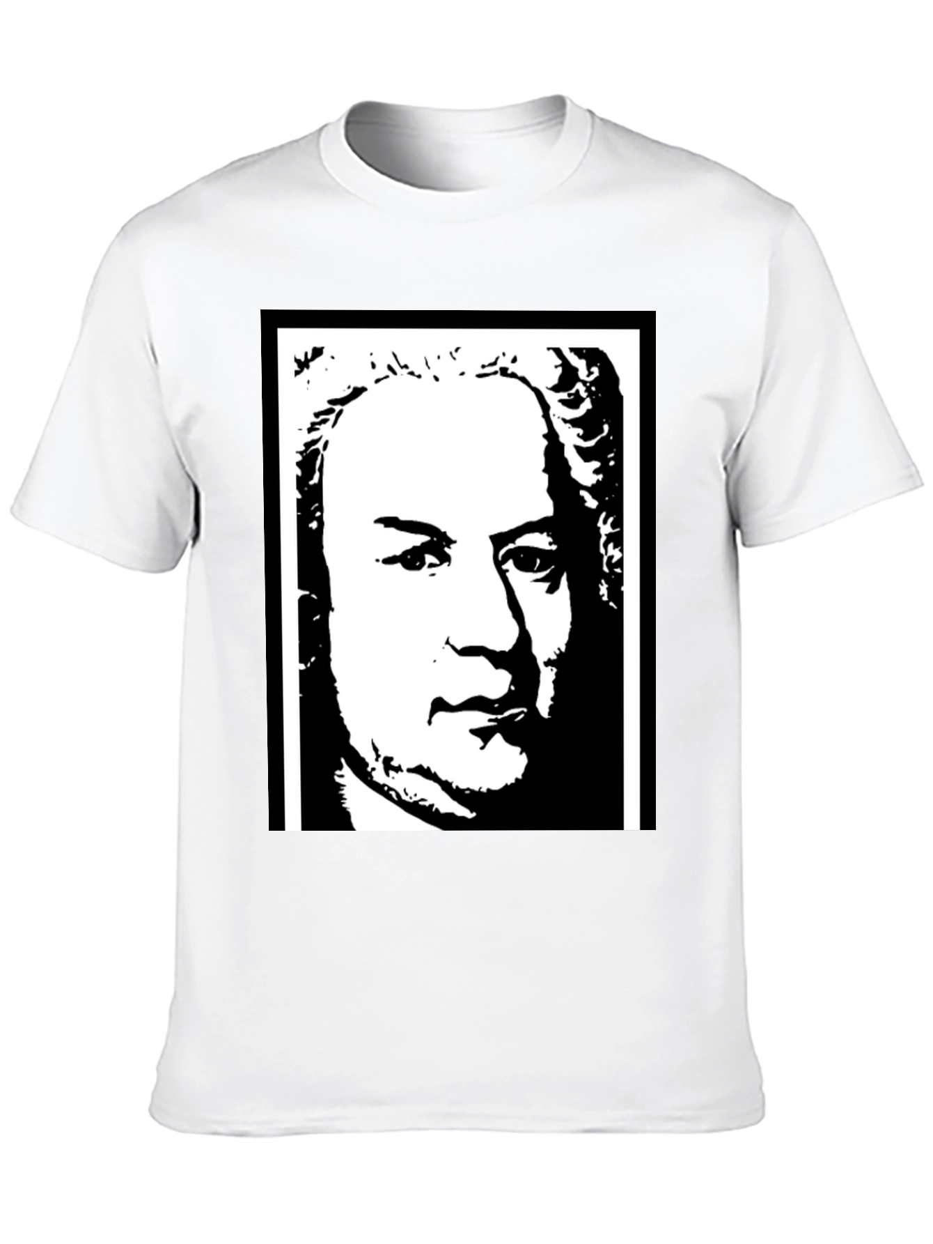 Bach Graphic Tee - Classic Composer Portrait T-Shirt