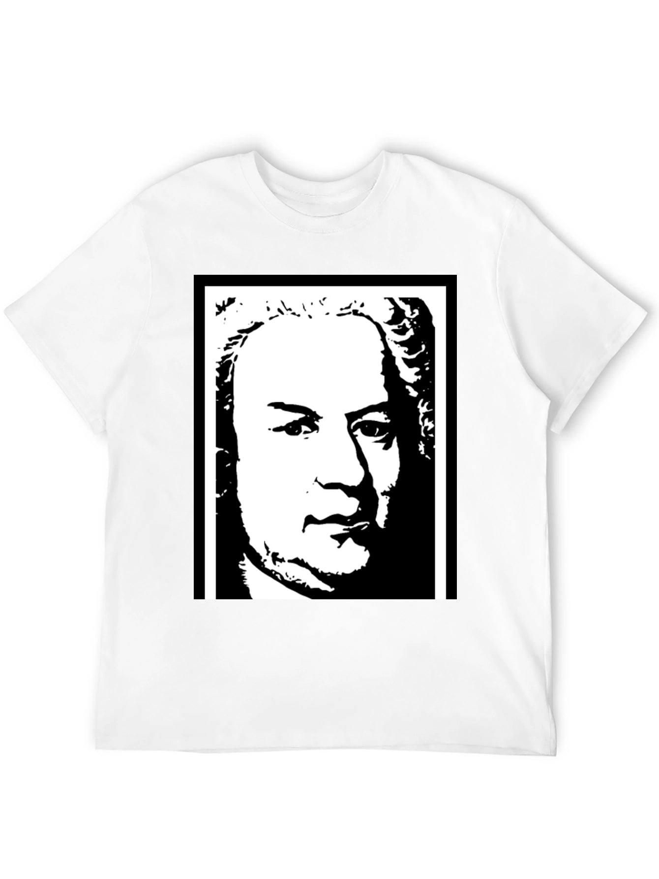 Bach Graphic Tee - Classic Composer Portrait T-Shirt