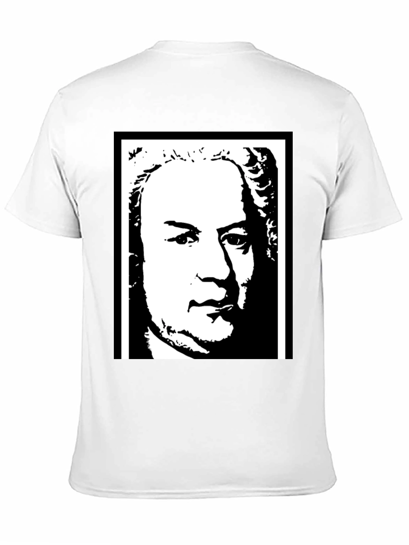 Bach Graphic Tee - Classic Composer Portrait T-Shirt