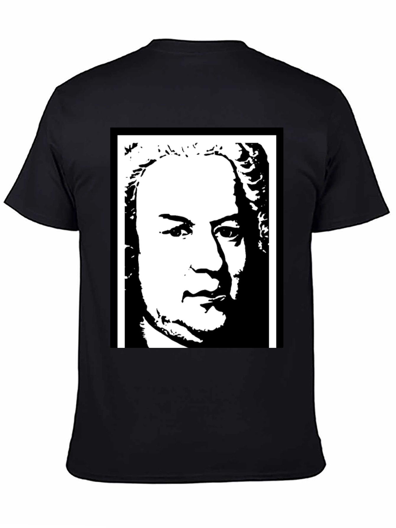 Bach Graphic Tee - Classic Composer Portrait T-Shirt