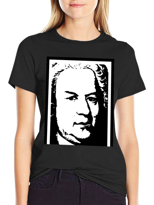 Bach Graphic Tee - Classic Composer Portrait T-Shirt