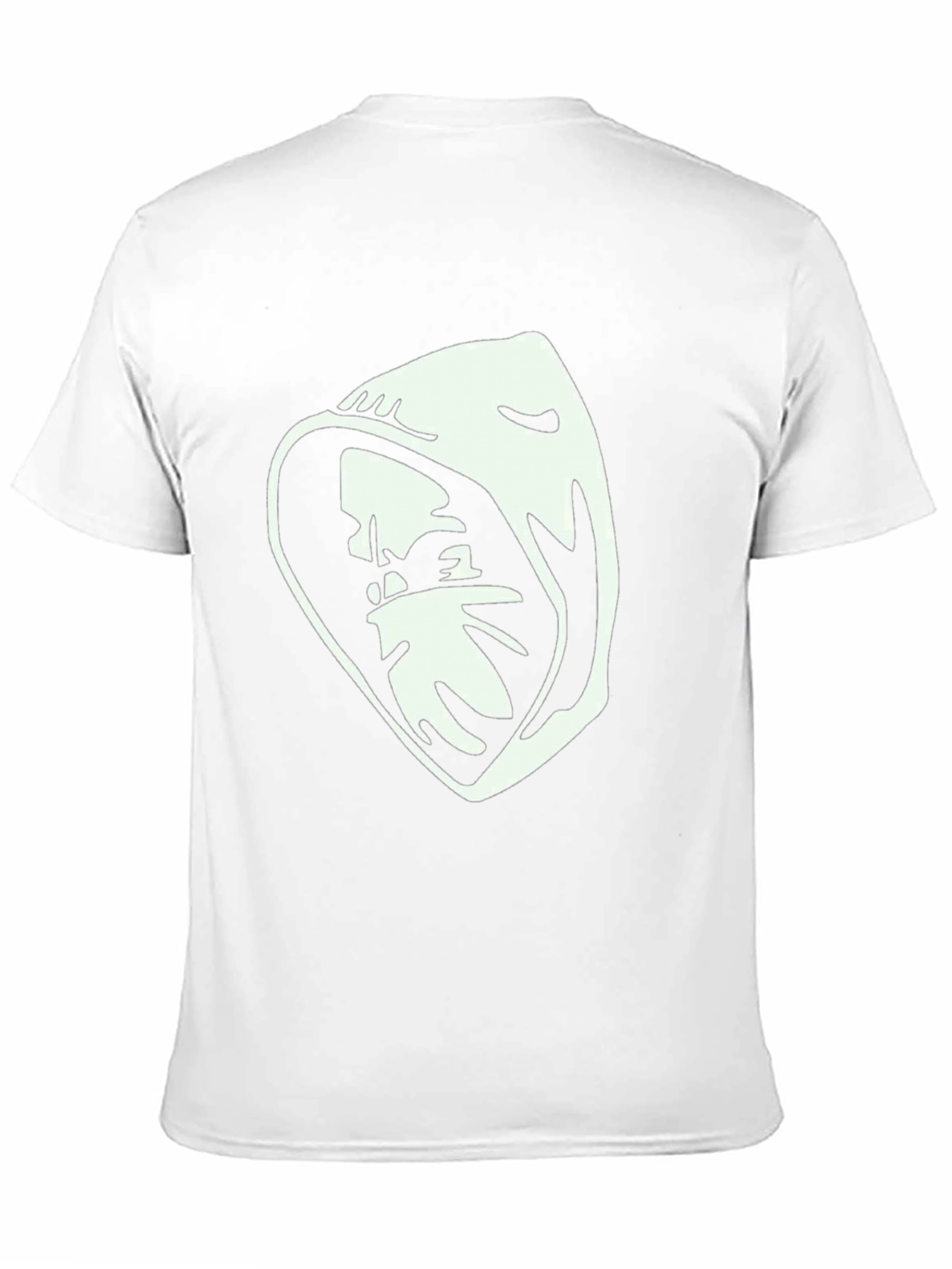 Hooded Figure Graphic T-Shirt - Black
