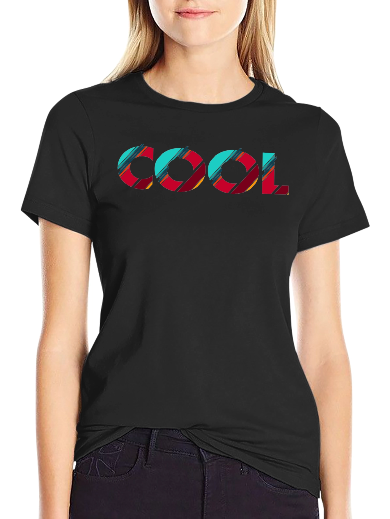 Cool Graphic Print Black T-Shirt