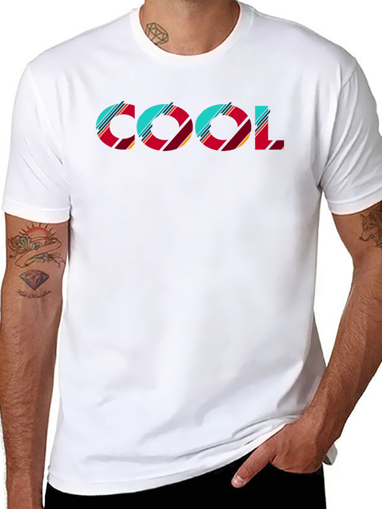 Cool Graphic Print Black T-Shirt