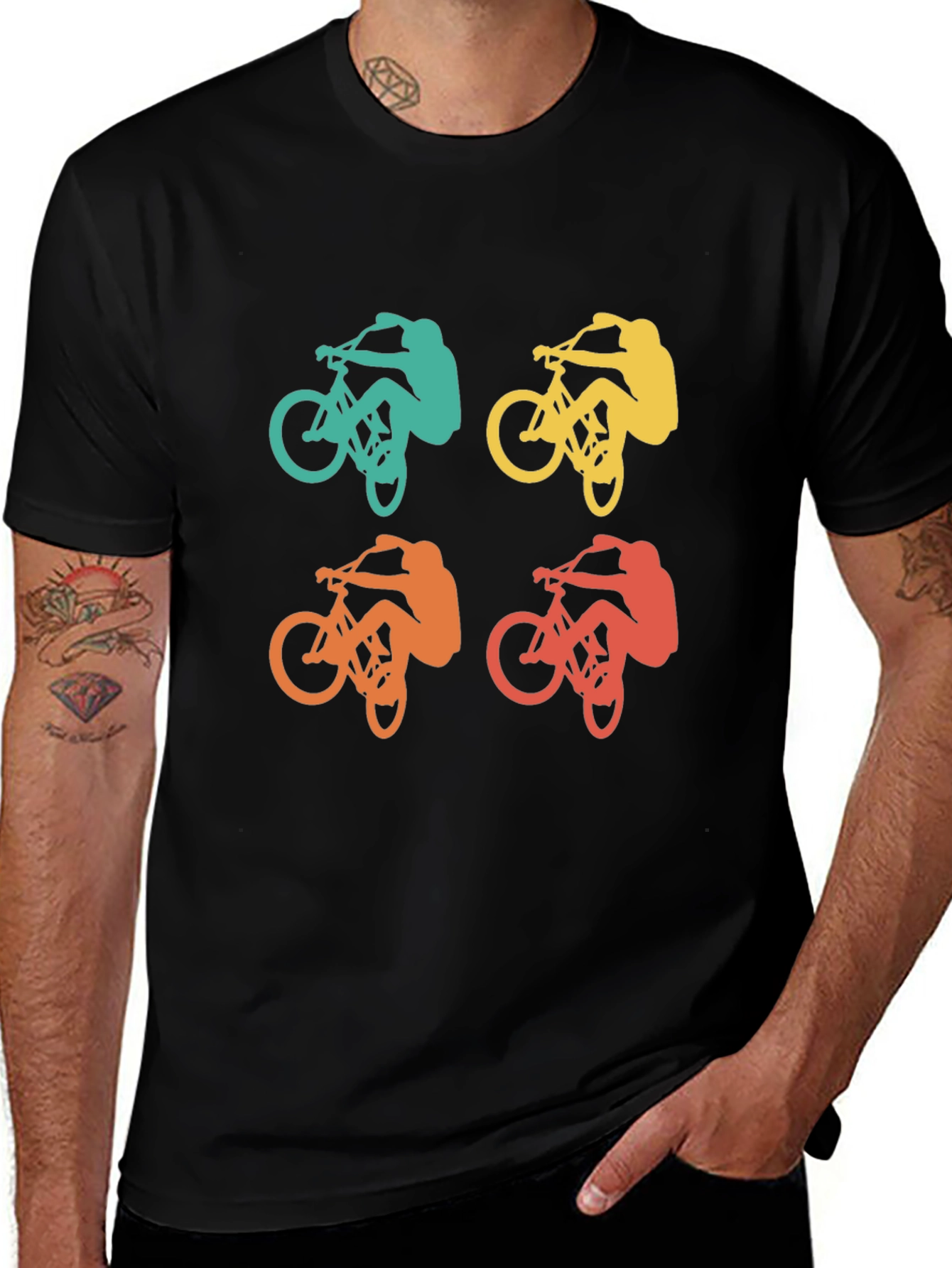 Retro Biker T-Shirt - Mountain Bike Graphic Tee