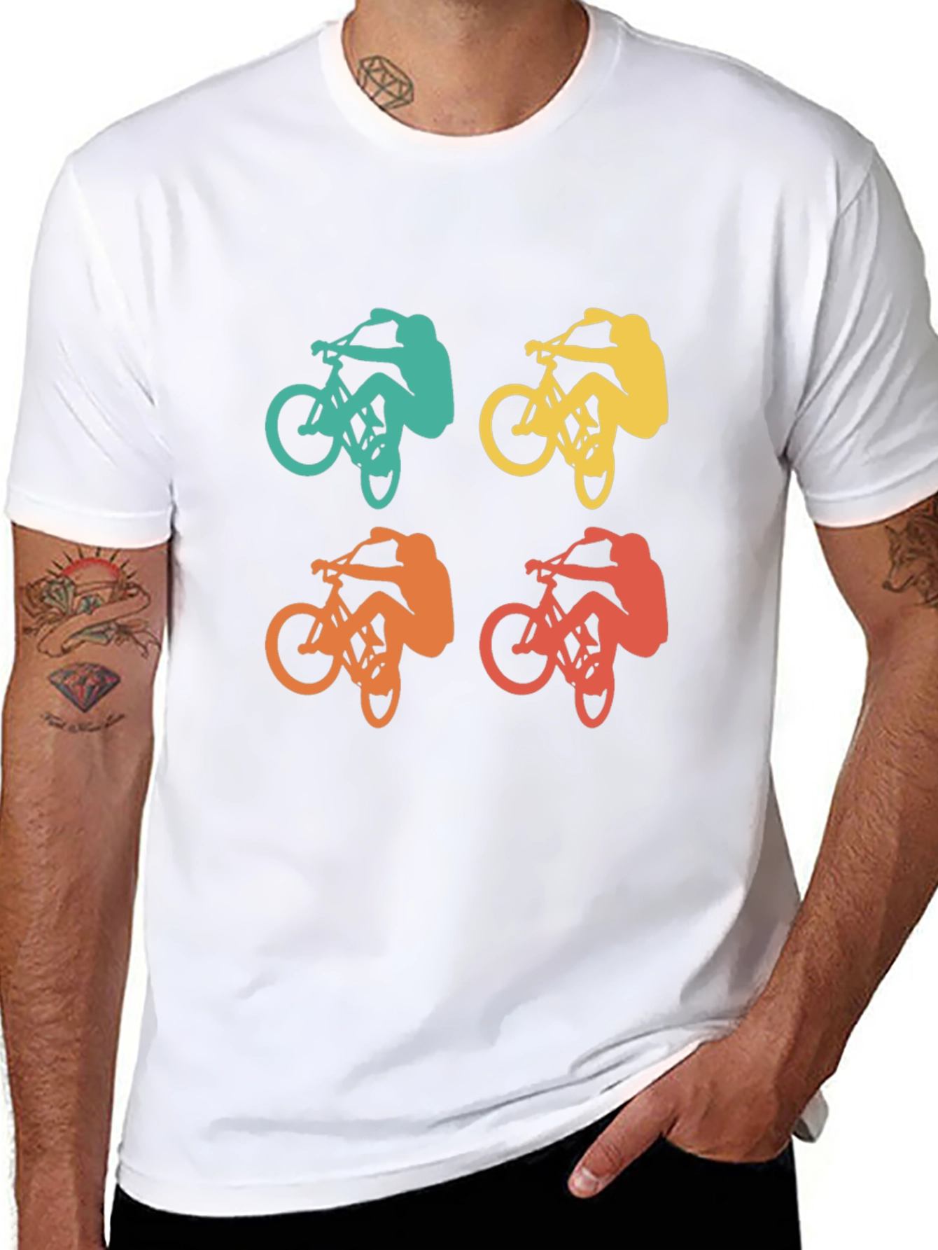 Retro Biker T-Shirt - Mountain Bike Graphic Tee