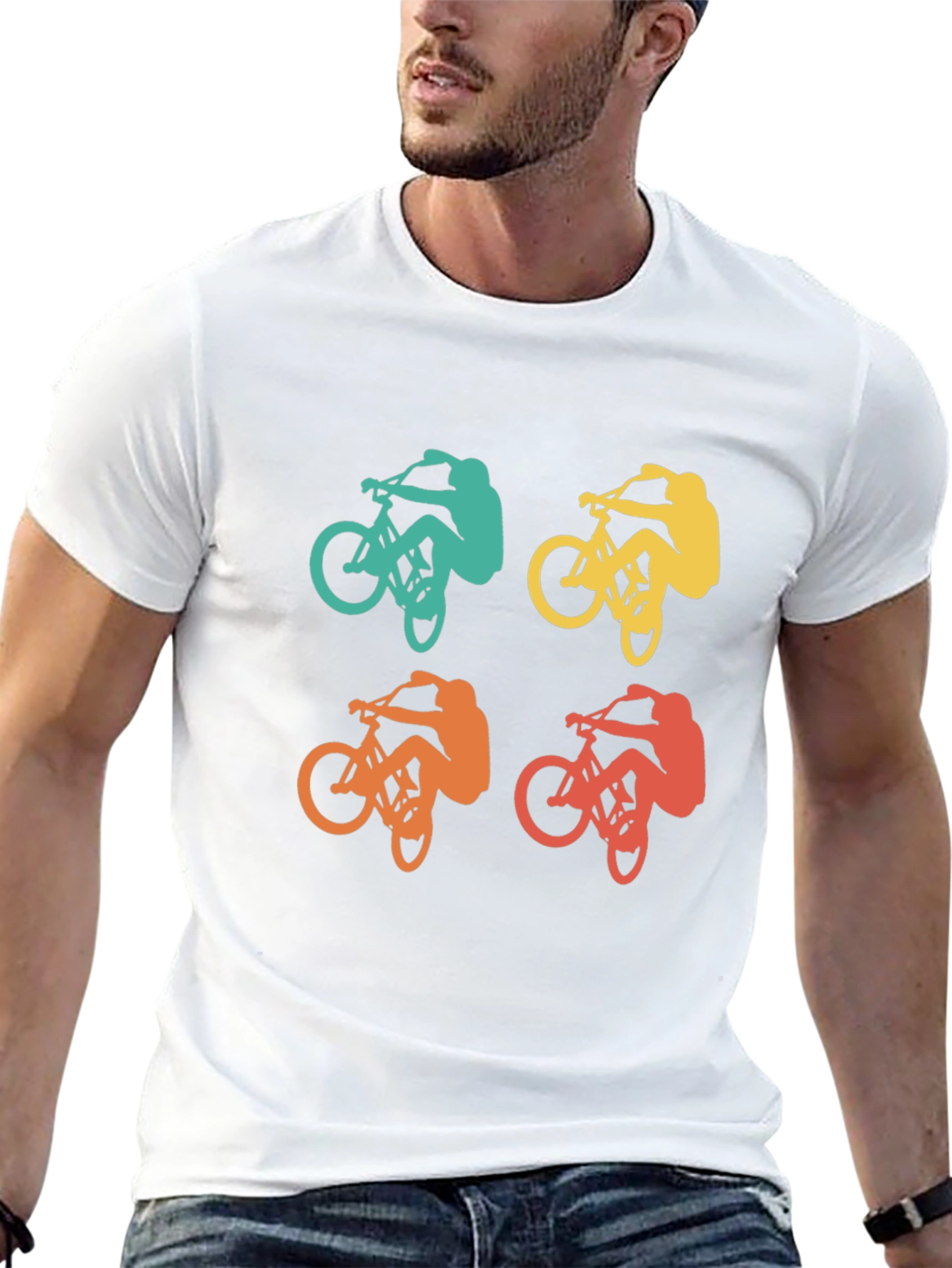 Retro Biker T-Shirt - Mountain Bike Graphic Tee